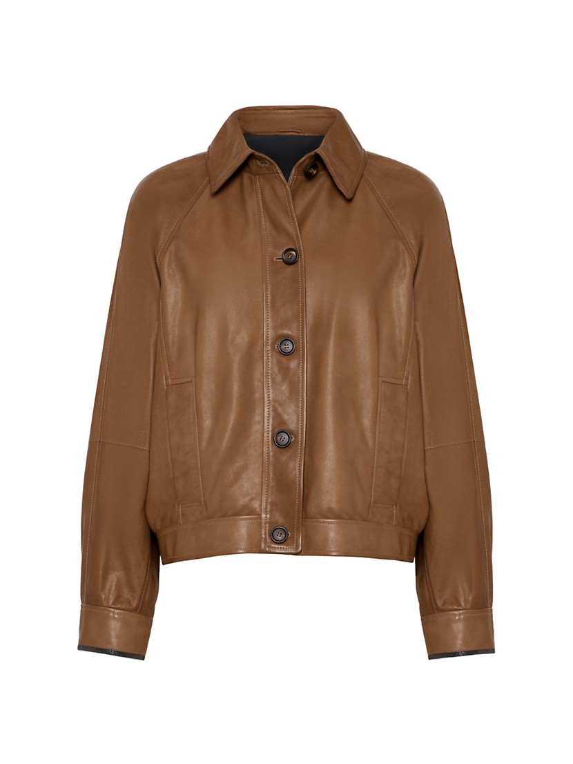 Shop Brunello Cucinelli Country Nappa Leather Outerwear Shop Brunello Cucinelli Country Nappa Leather Outerwear