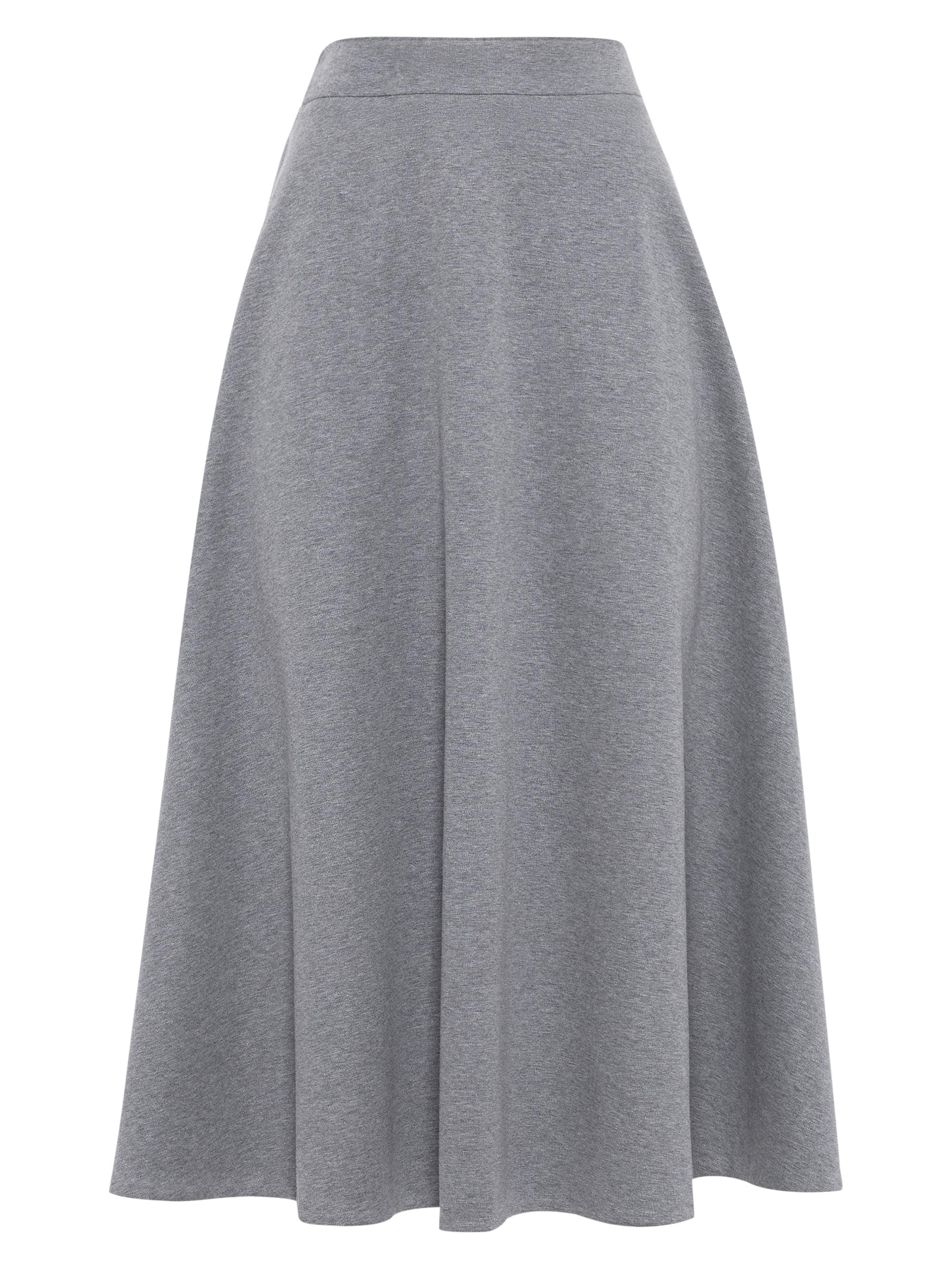 Brunello Cucinelli Women's Stretch Cotton Couture Interlock Midi Circle Skirt - Medium Grey