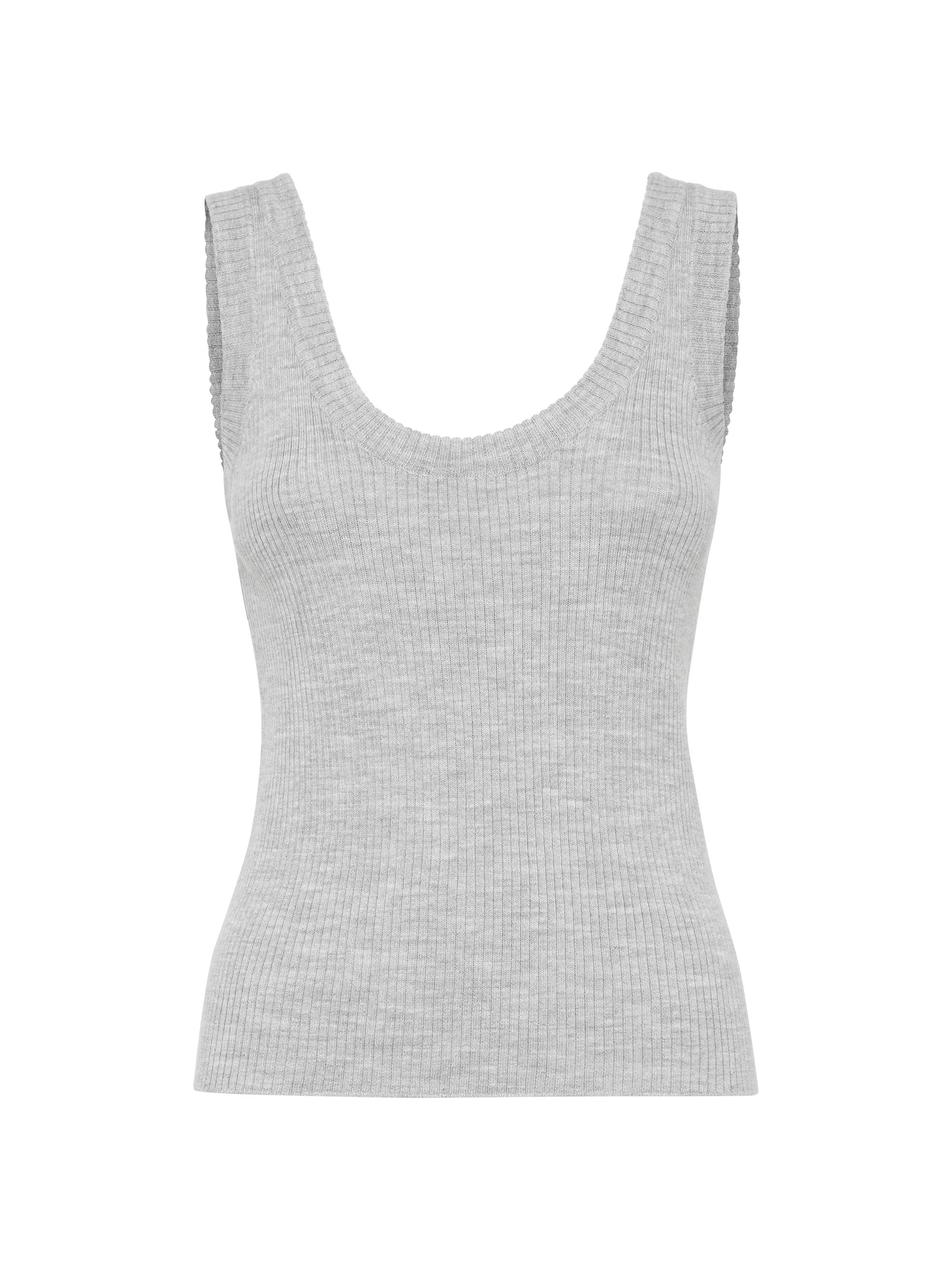 Brunello Cucinelli Women's Virgin Wool and Cashmere Top - Grey