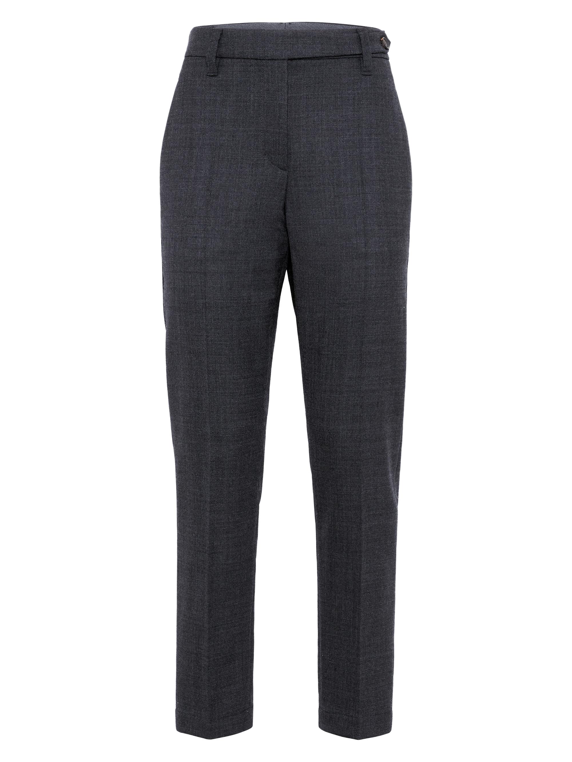 Brunello Cucinelli Women's Grisaille Cigarette Trousers - Dark Grey