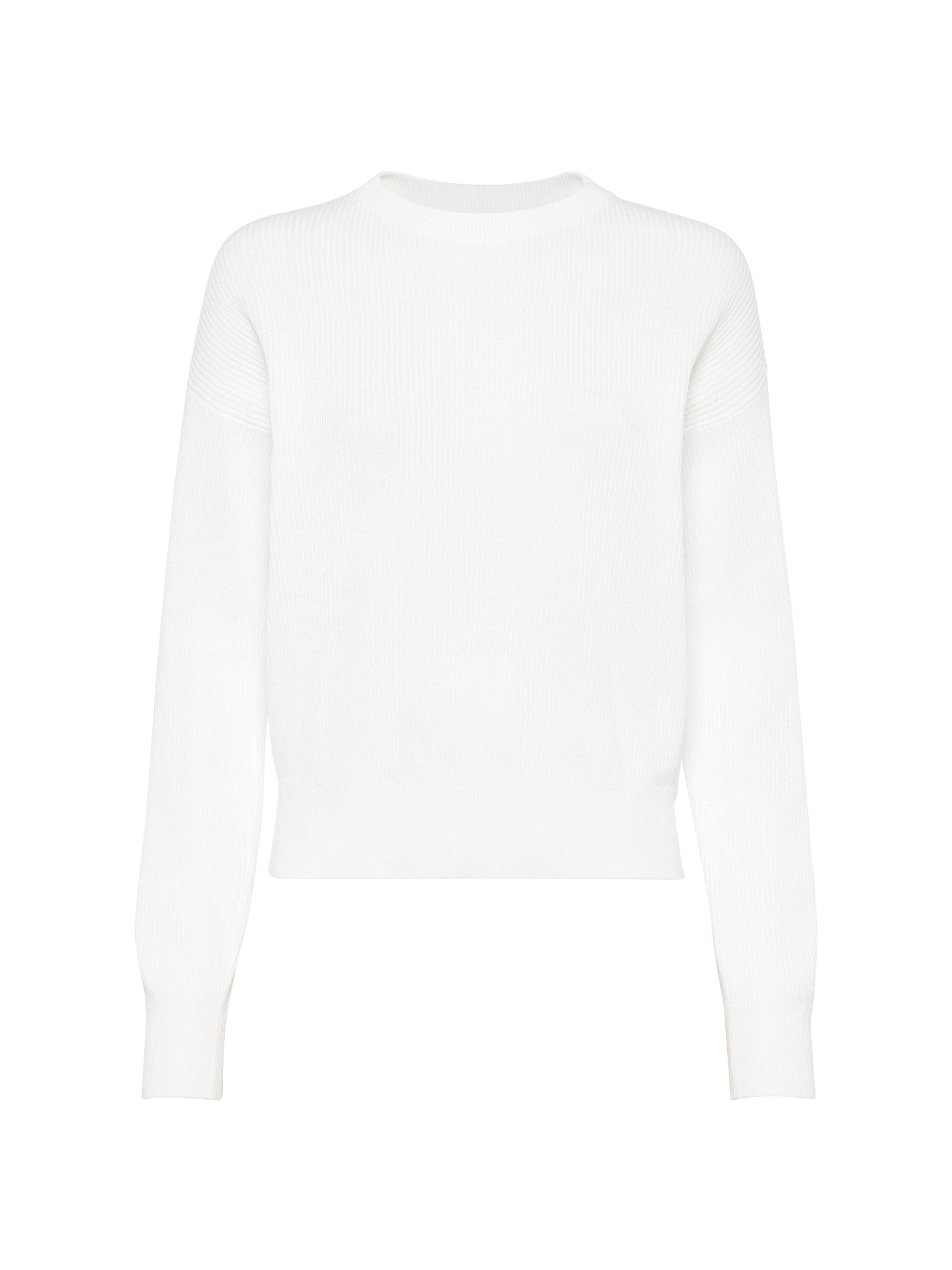 Brunello Cucinelli Women's Cotton English Rib Sweater - White