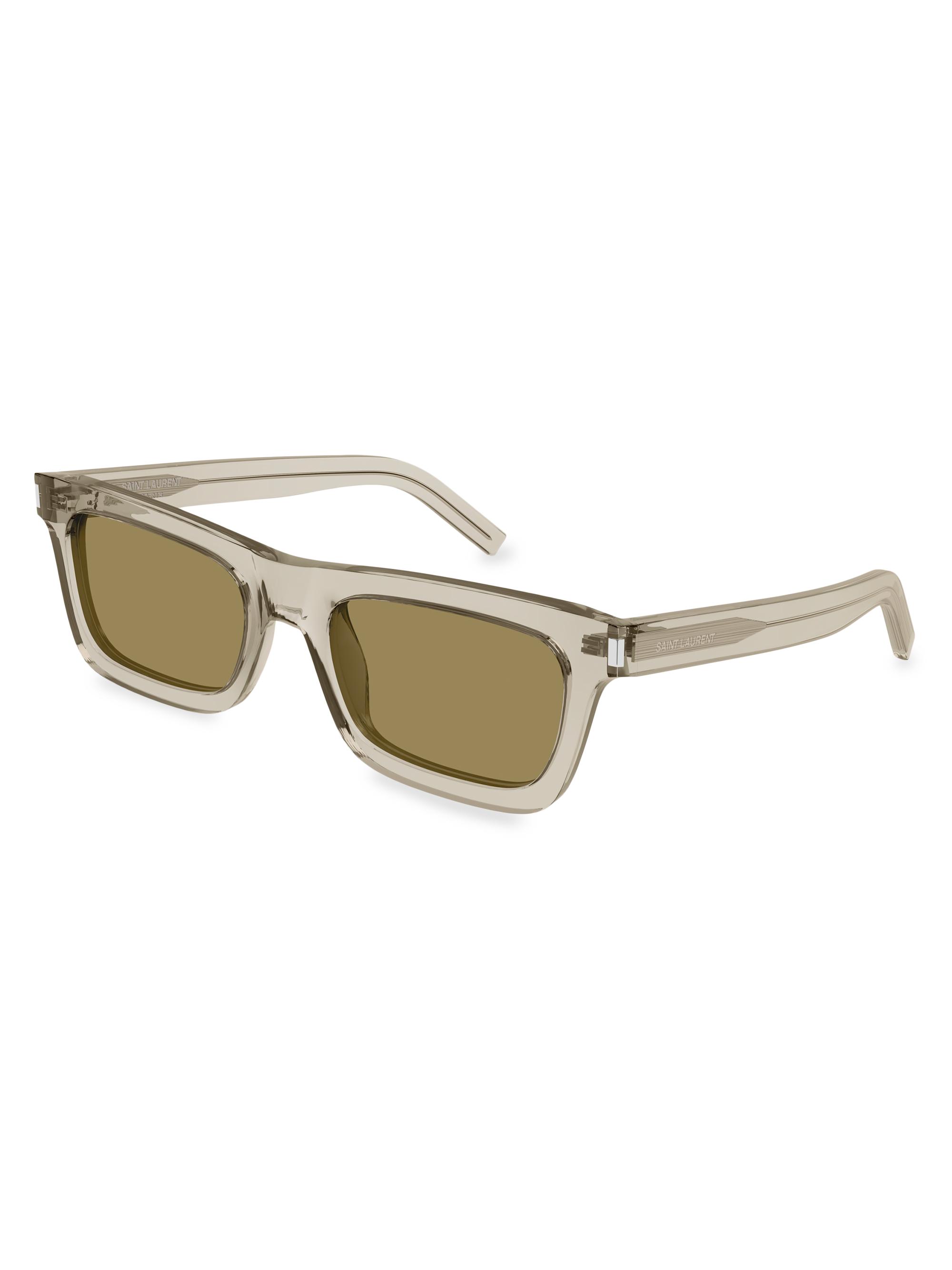 Saint Laurent Women's Color Animation Betty 54MM Rectangular Sunglasses - Light Brown Beige