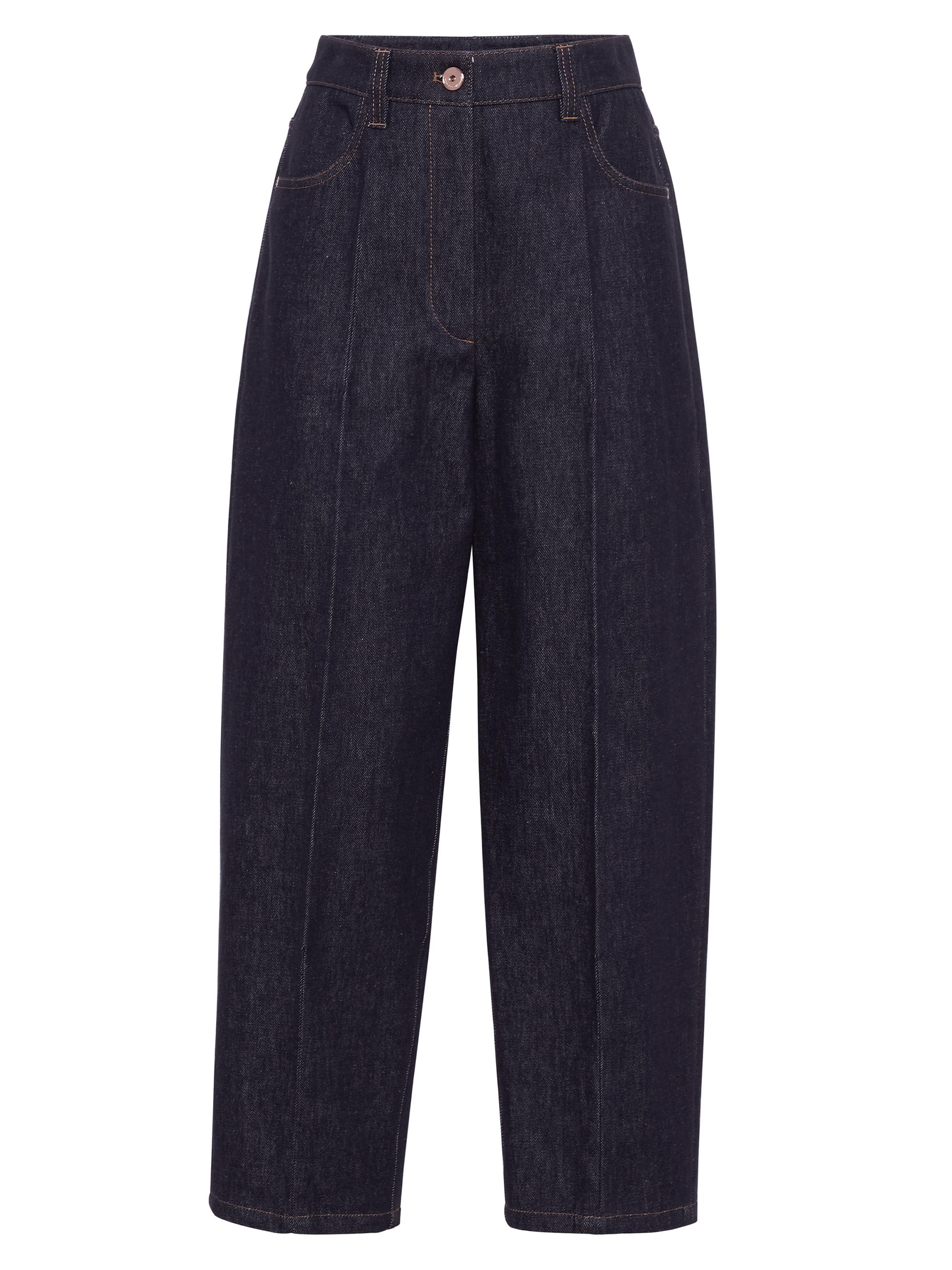 Brunello Cucinelli Women's No Fade Denim Ergonomic Jeans - Blue