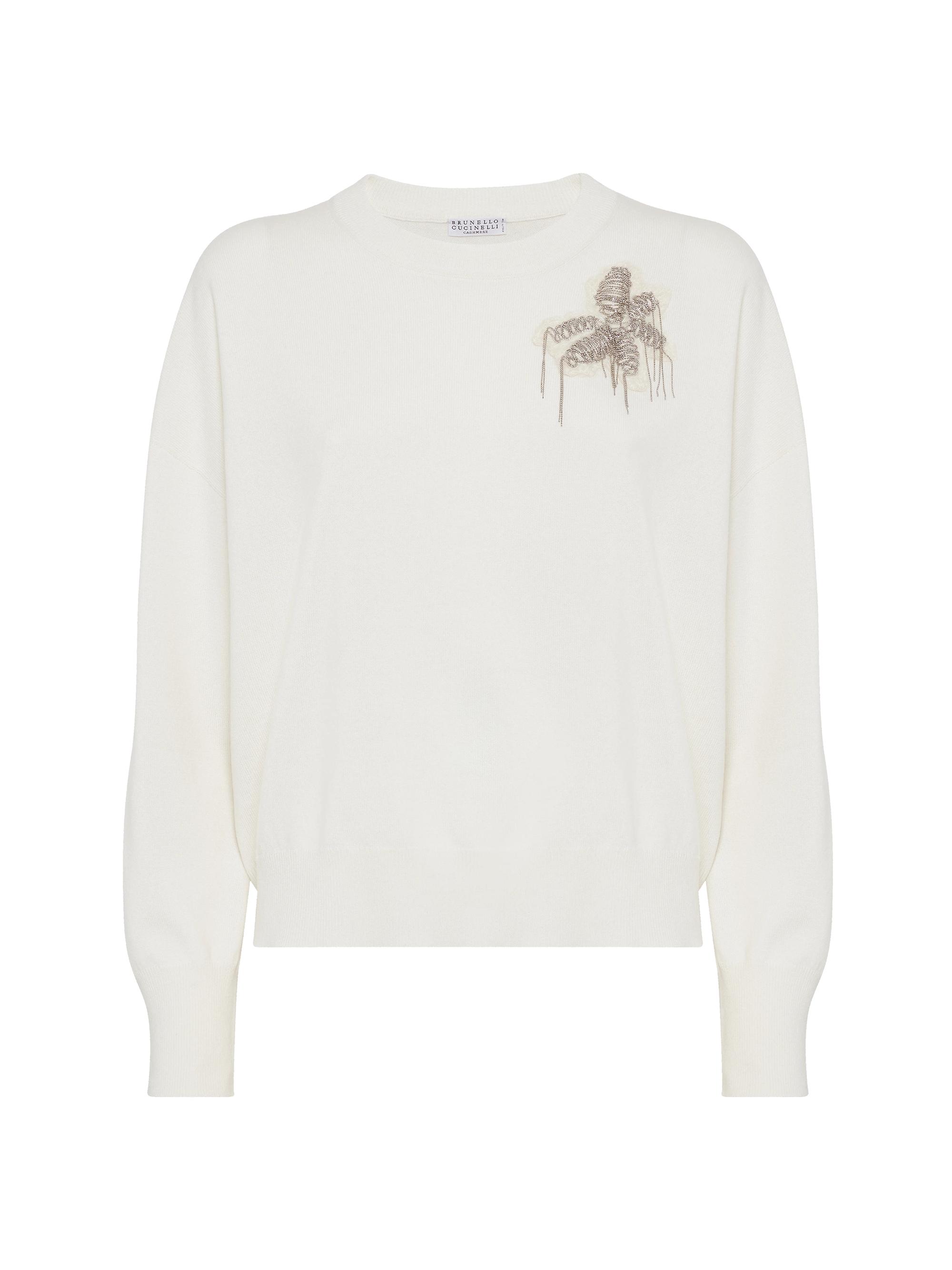 Brunello Cucinelli Women's Cashmere Sweater - White