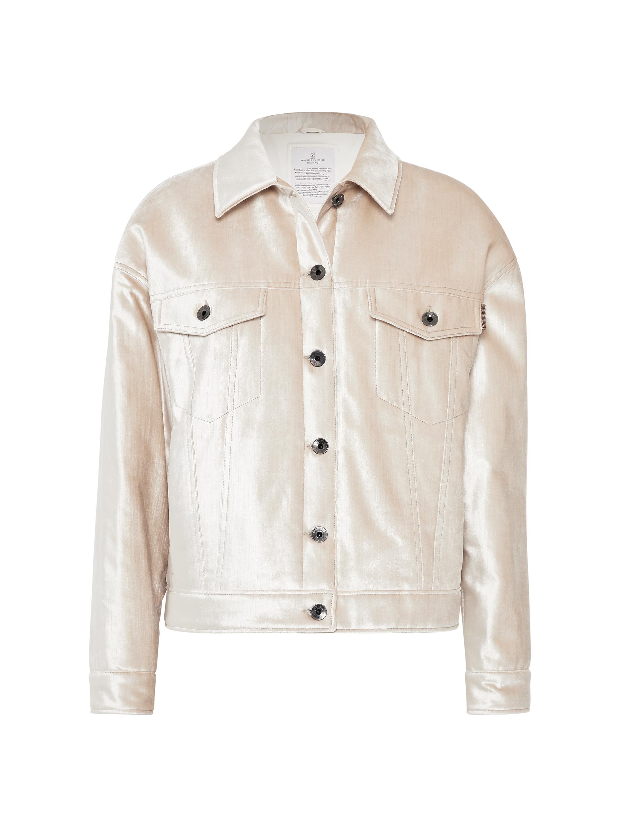 Brunello Cucinelli Women's Cotton and Viscose Sleek Velvet Four Pocket Jacket - Rose Gold