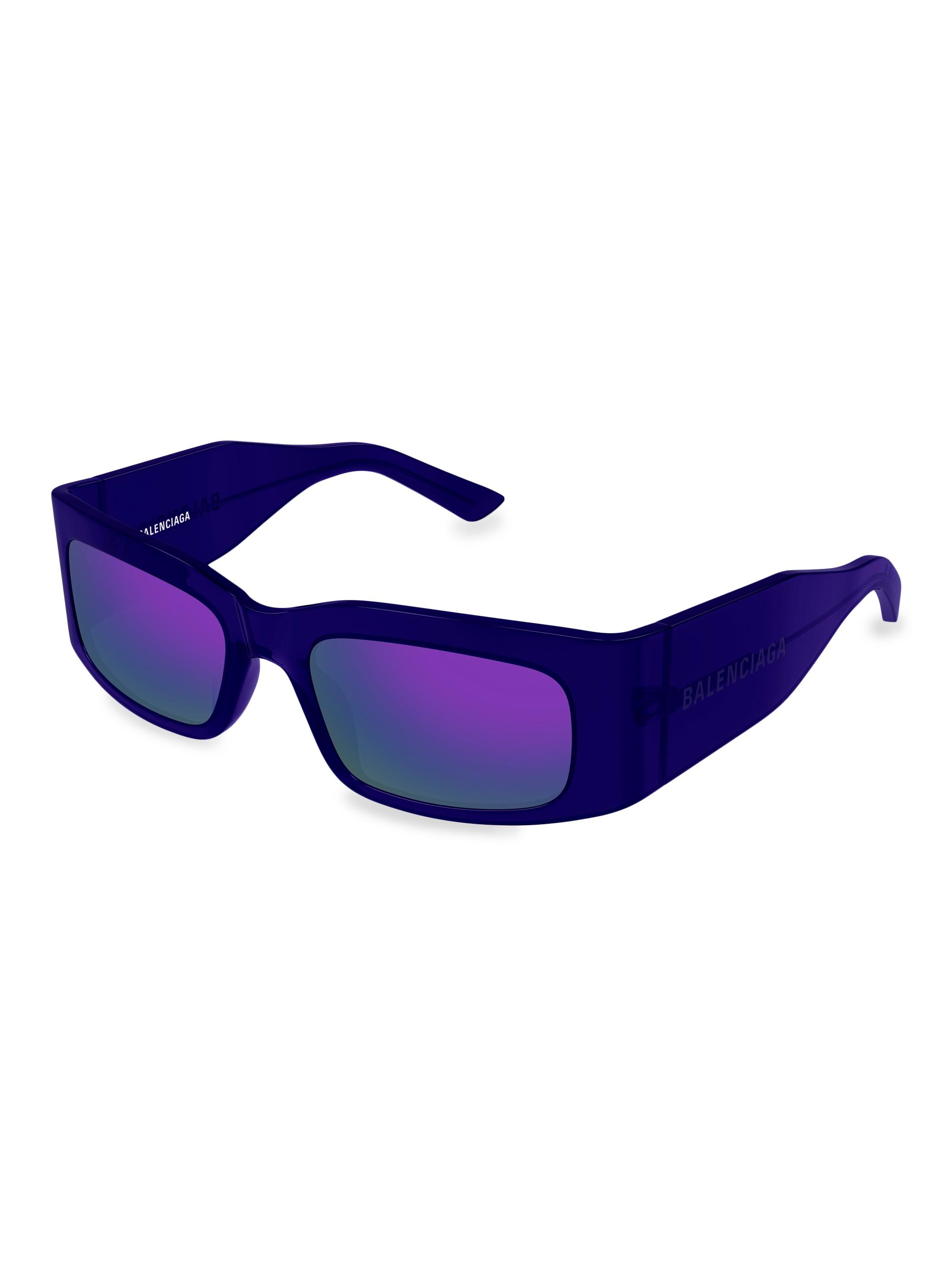 バレンシアガ Balenciaga Paper Rectangle Sunglasses 0400021527367_VIOLETDARKPURPLE
