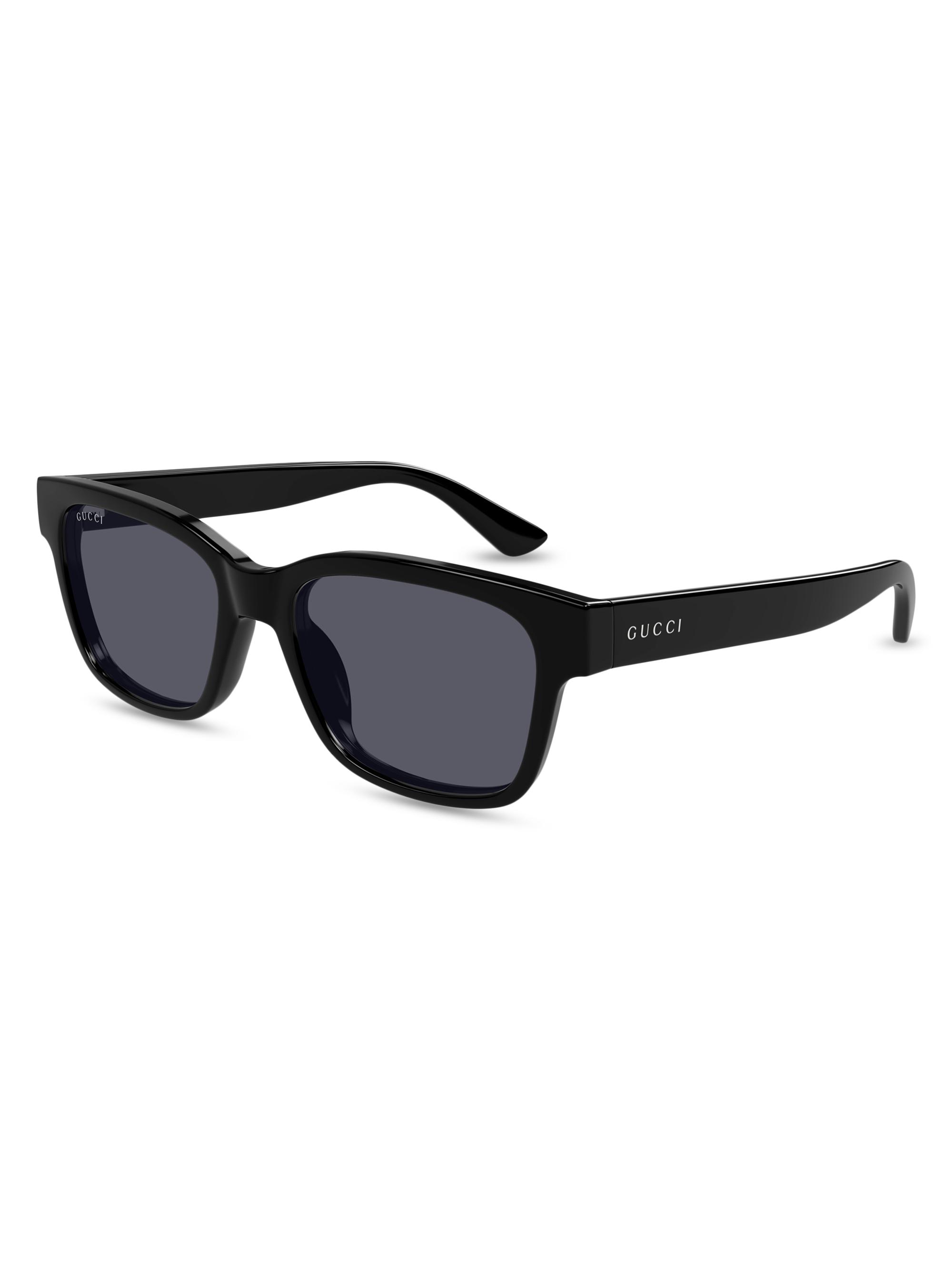 Gucci Men's Minimal 54MM Rectangular Sunglasses - Grey Black