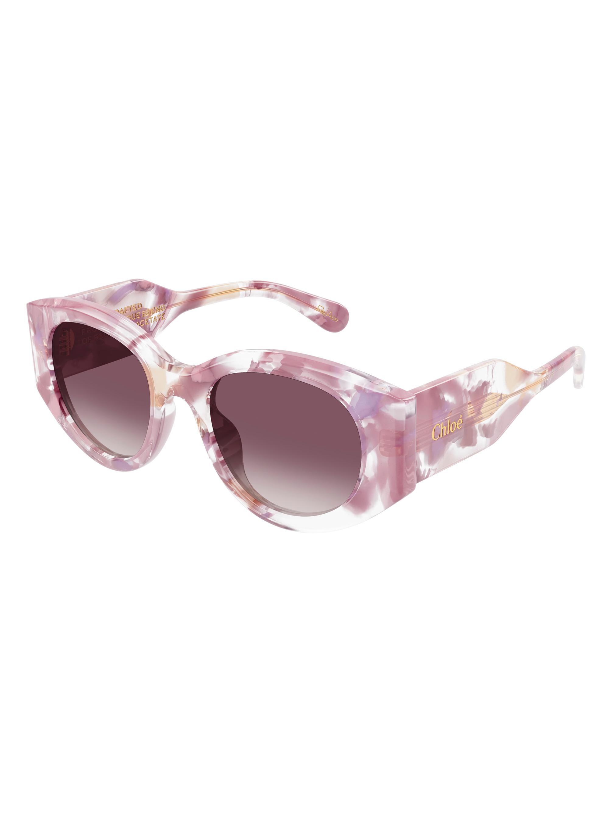 Chloé Women's Gayia/Reace 51MM Round Sunglasses - Gradient Pink Havana