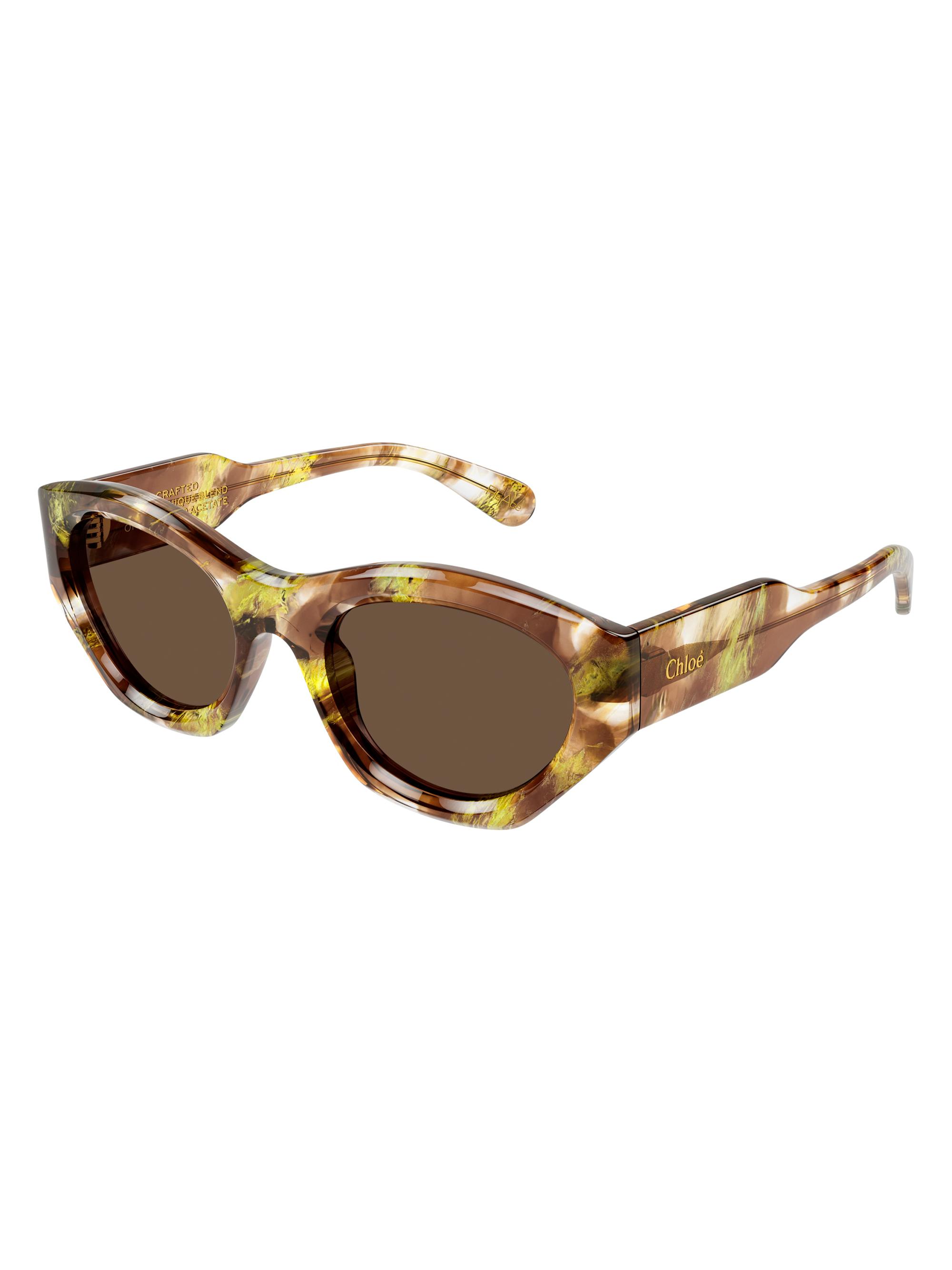 Chloé Women's Gayia/Reace 53MM Cat-Eye Sunglasses - Brown Green Havana | Thumbnail 2