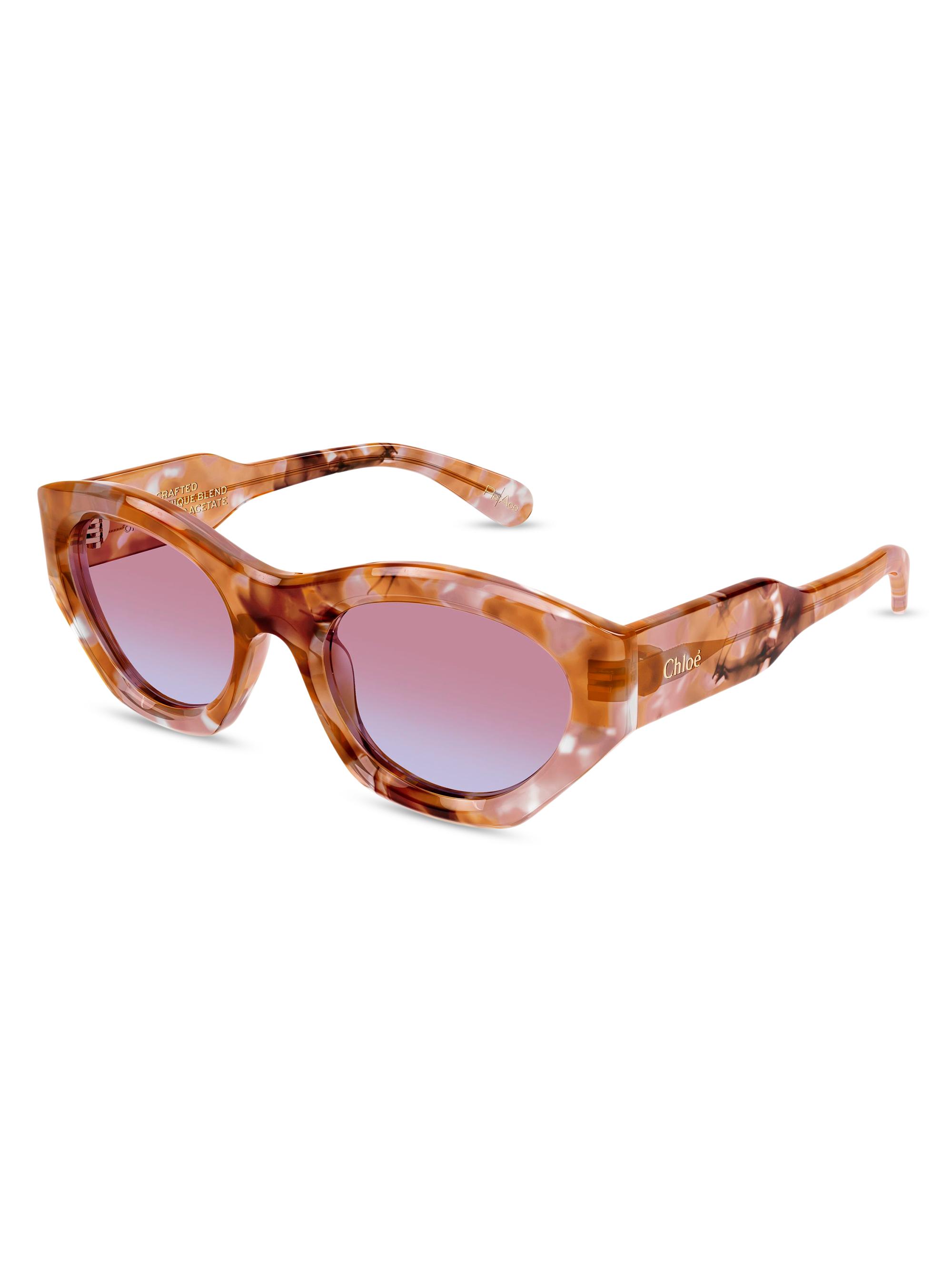 Chloé Women's Gayia/Reace 53MM Cat-Eye Sunglasses - Havana Lilac | Thumbnail 4