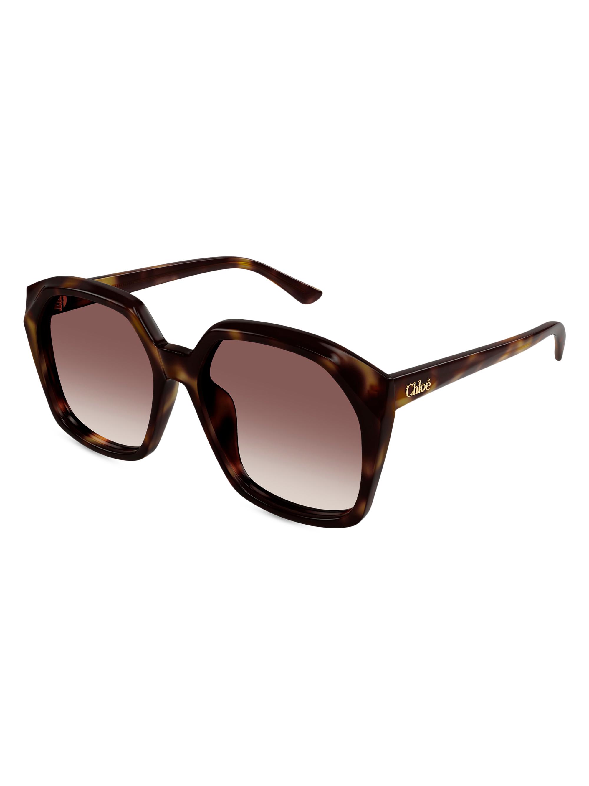Chloé Women's Salomé 57MM Squared Sunglasses - Gradient Havana