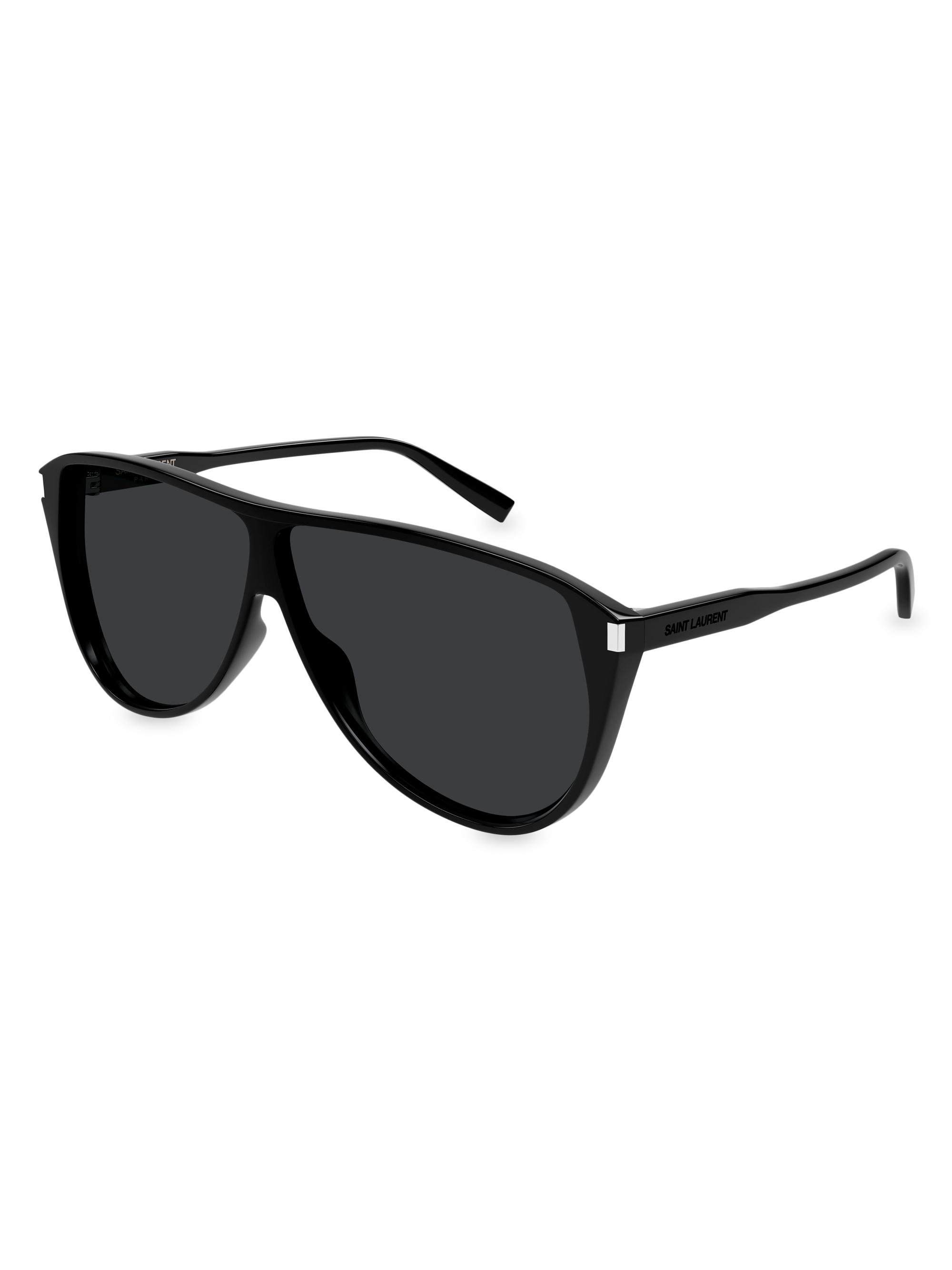 Saint Laurent Thin Acetate 56MM Pilot Sunglasses | Saks Fifth Avenue