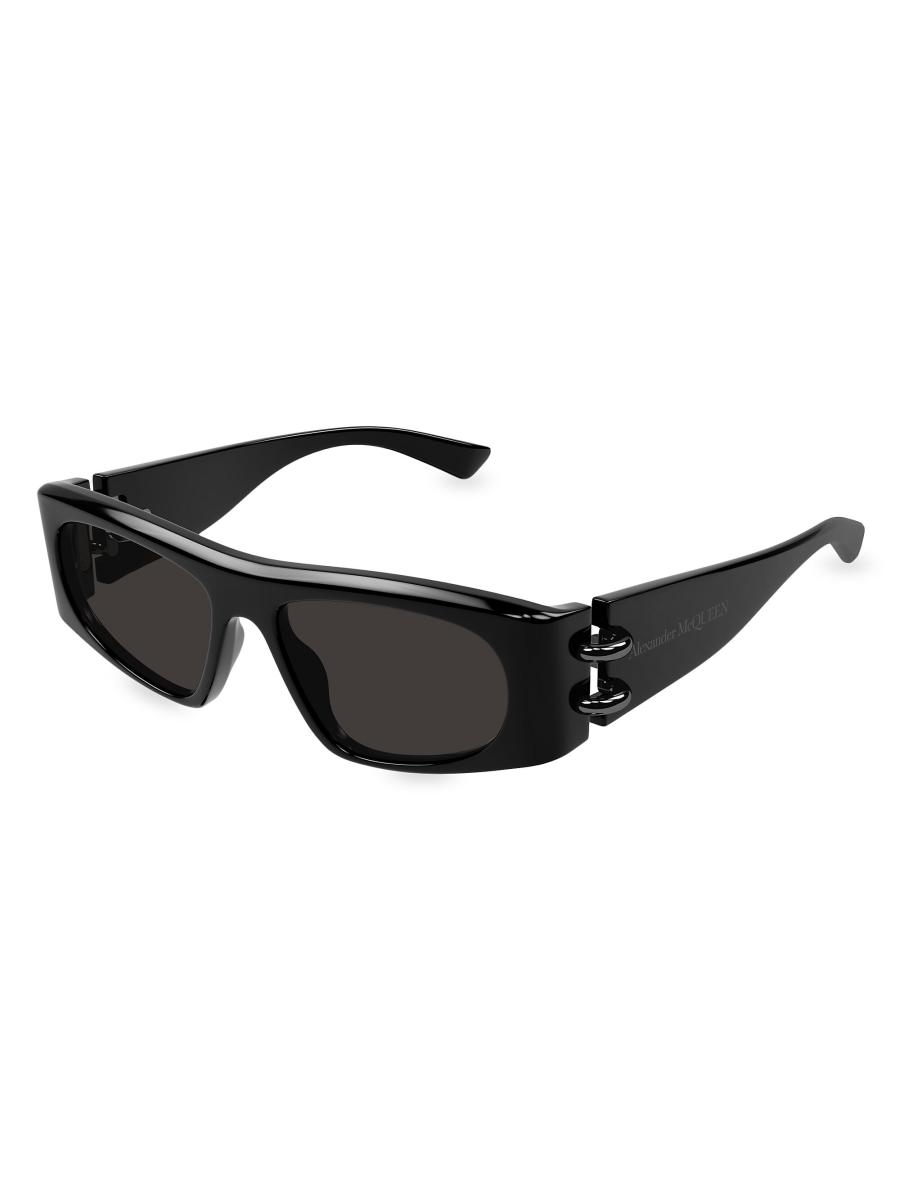 McQueen Piercing AM0471S 53MM Rectangular Sunglasses | Saks Fifth