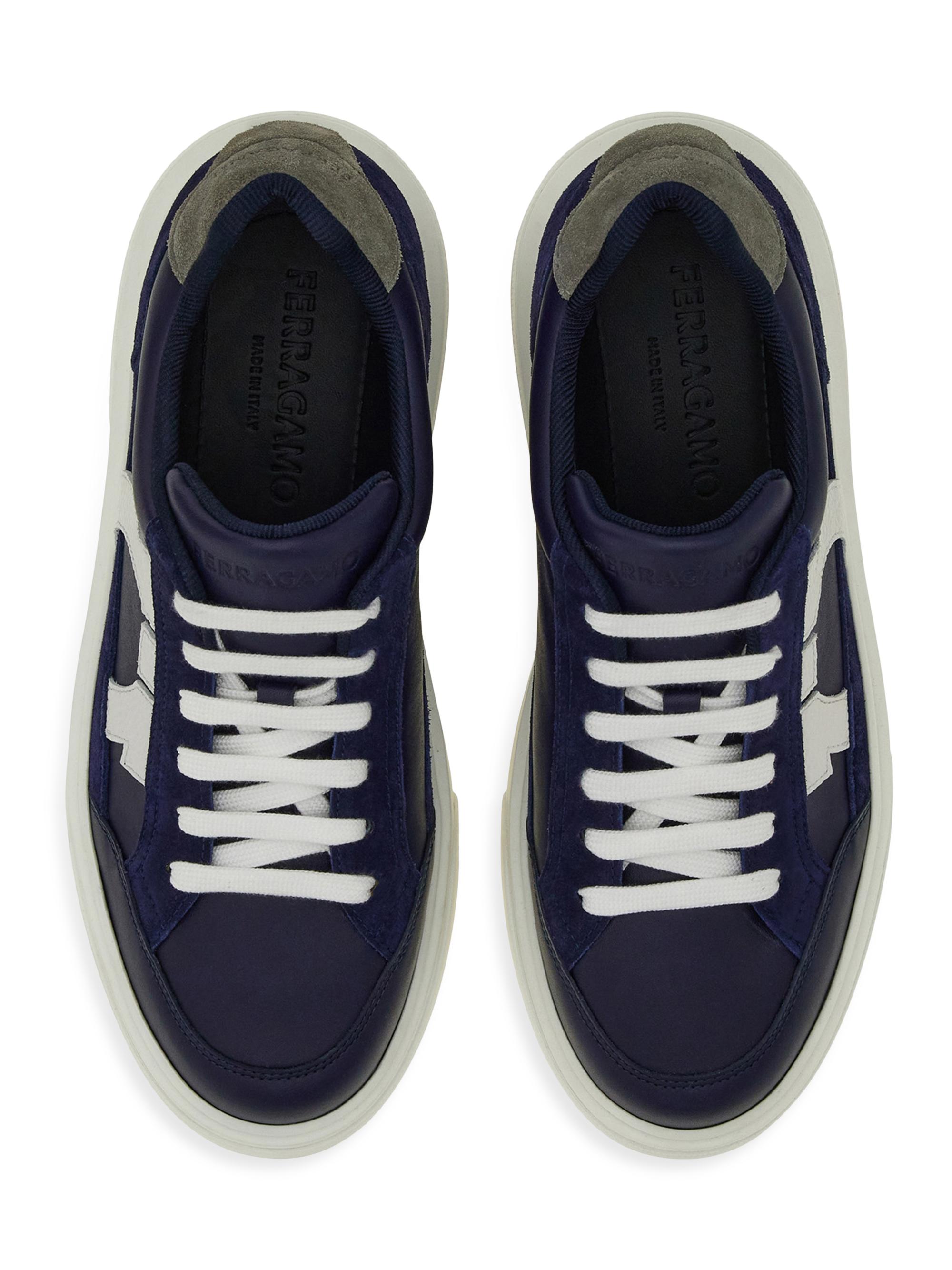 FERRAGAMO Mixed-Media Sneakers | Saks Fifth Avenue