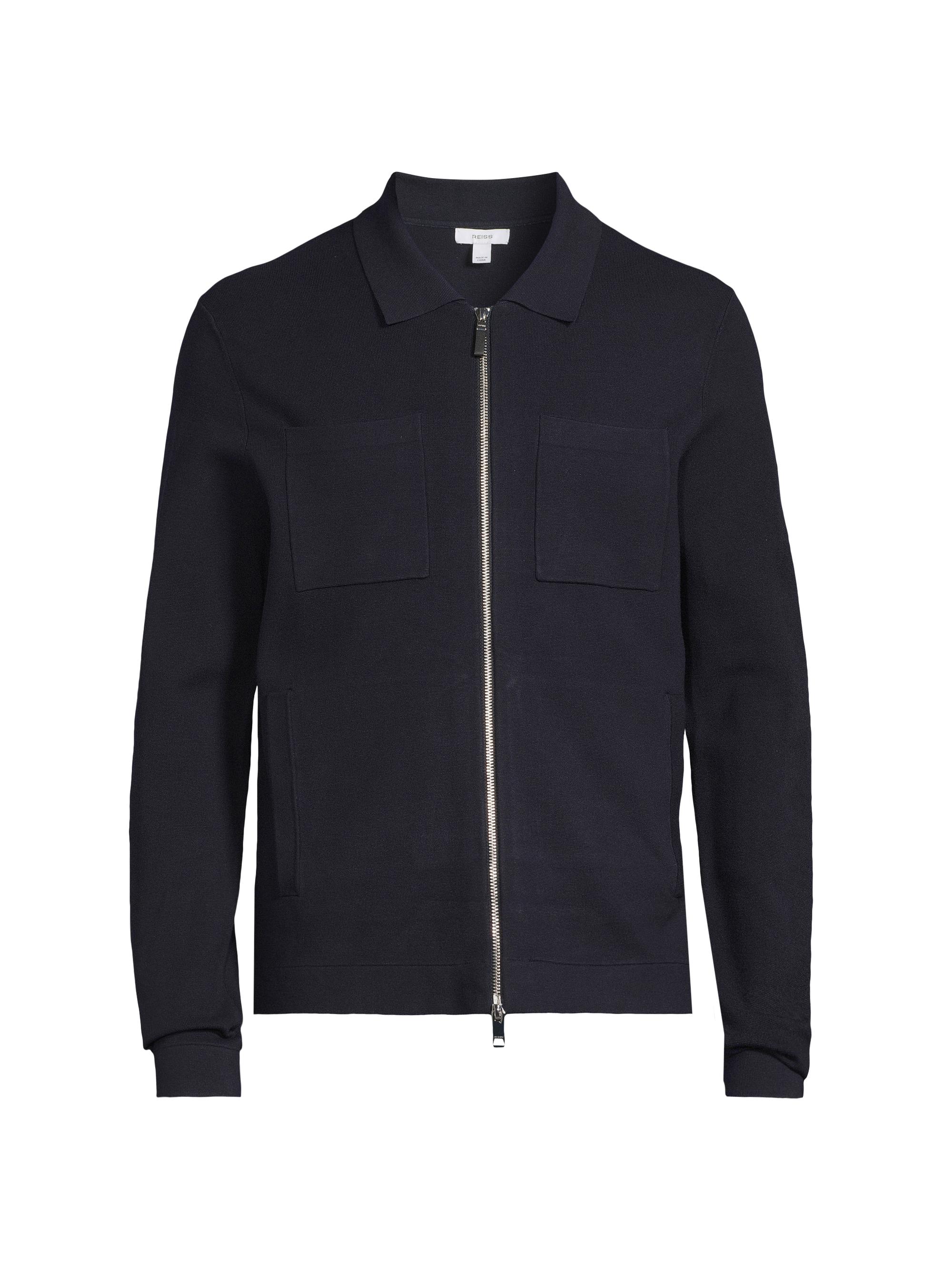 Reiss Men's Rivers Zip Jacket - Navy