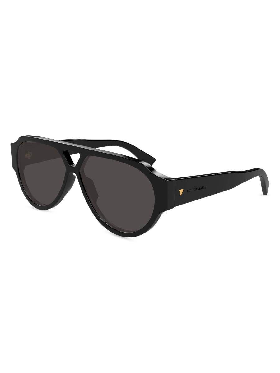 Bottega Veneta Bold Triangle Stud 59MM Pilot Sunglasses | Saks