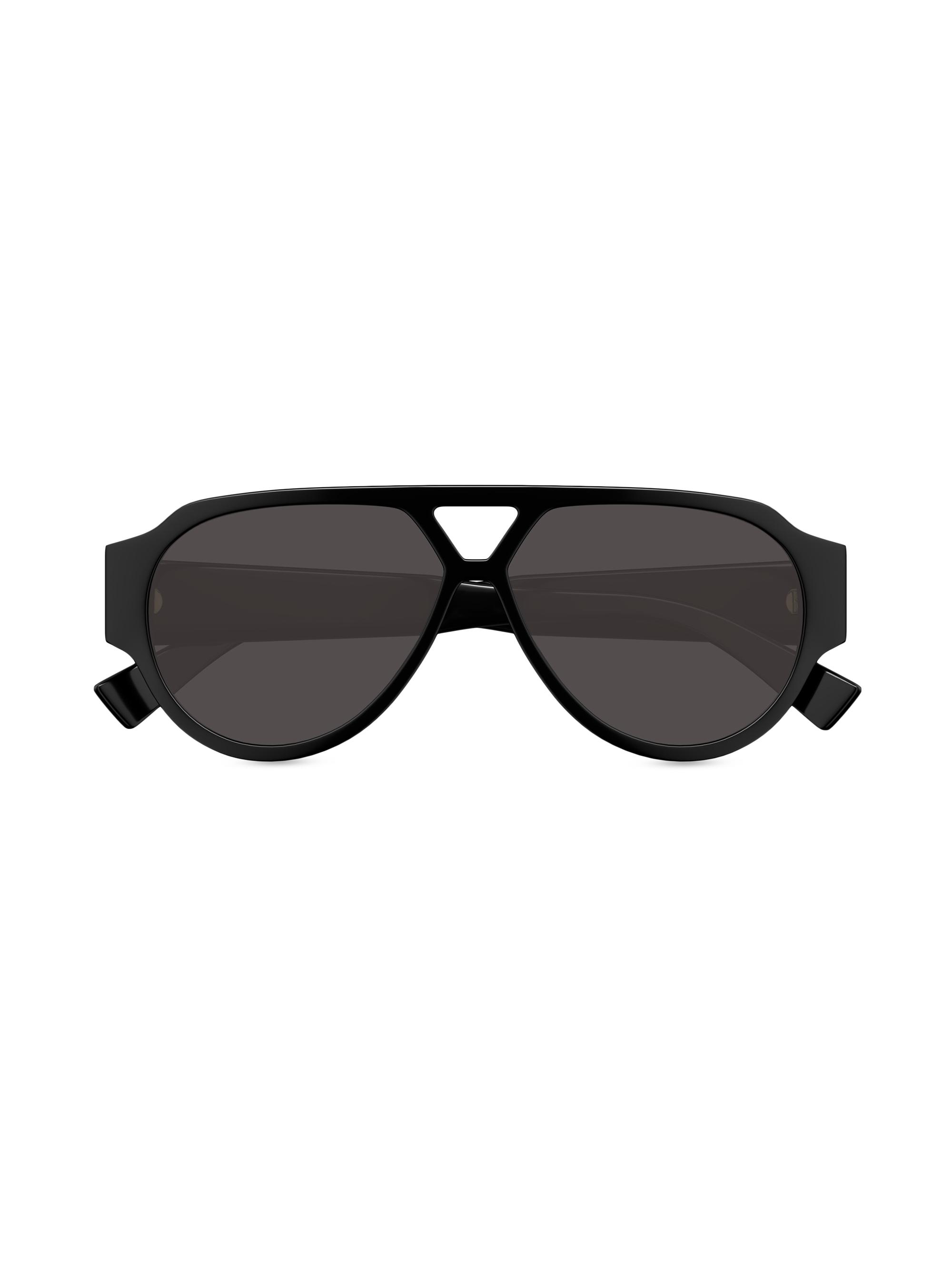 Bottega Veneta Bold Triangle Stud 59MM Pilot Sunglasses | Saks