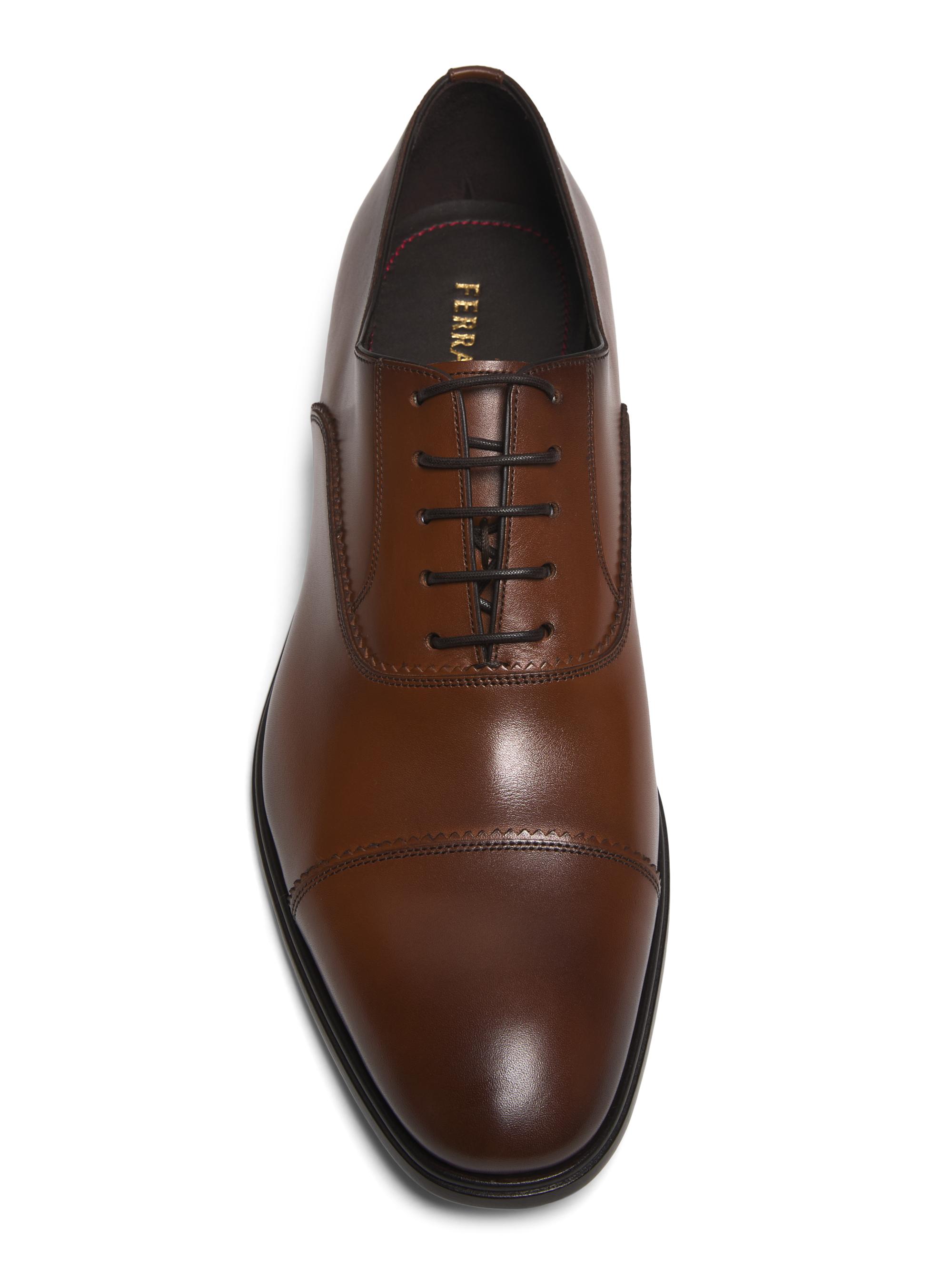 FERRAGAMO Leather Cap-Toe Oxfords | Saks Fifth Avenue