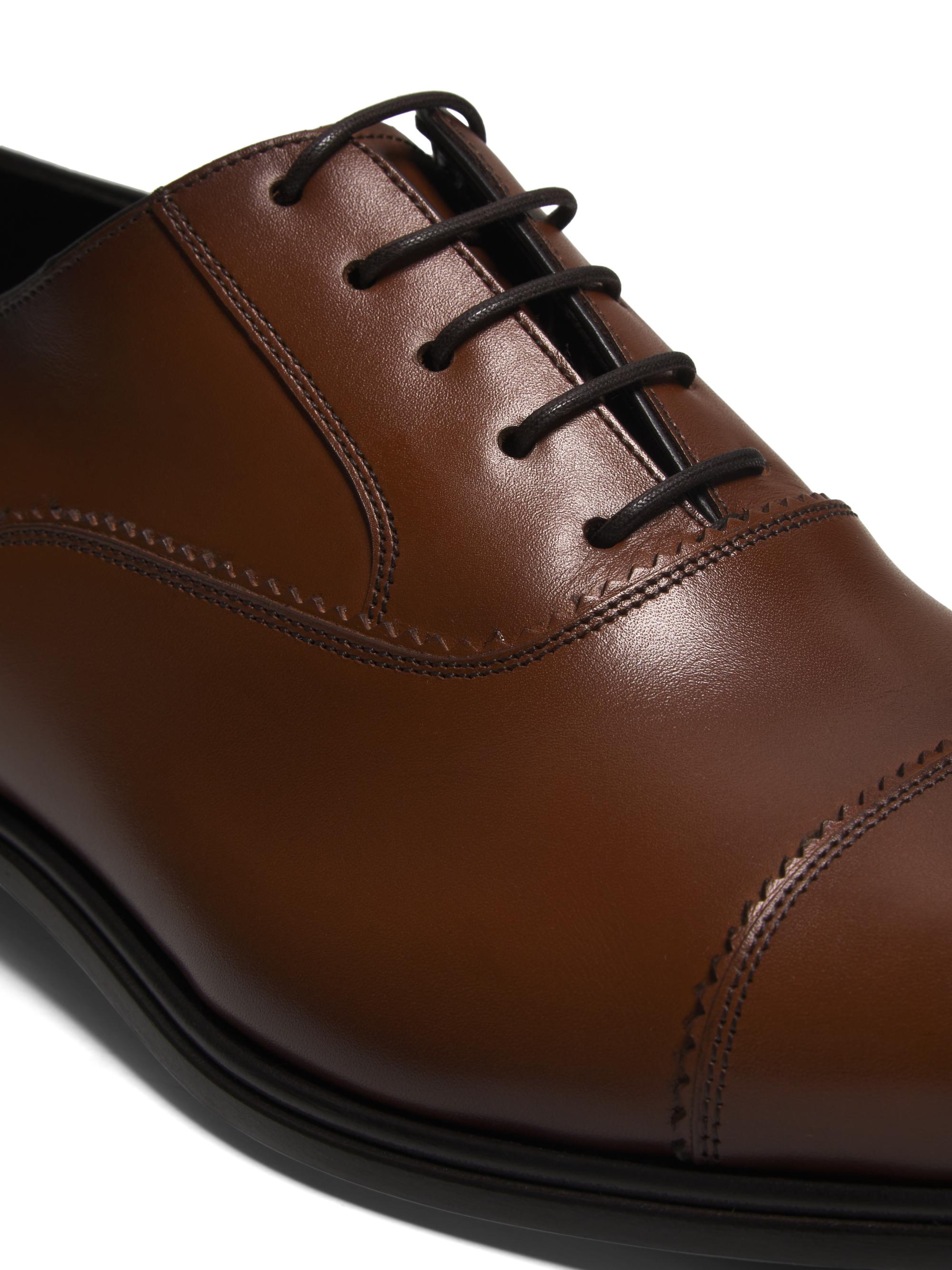 FERRAGAMO Leather Cap-Toe Oxfords | Saks Fifth Avenue
