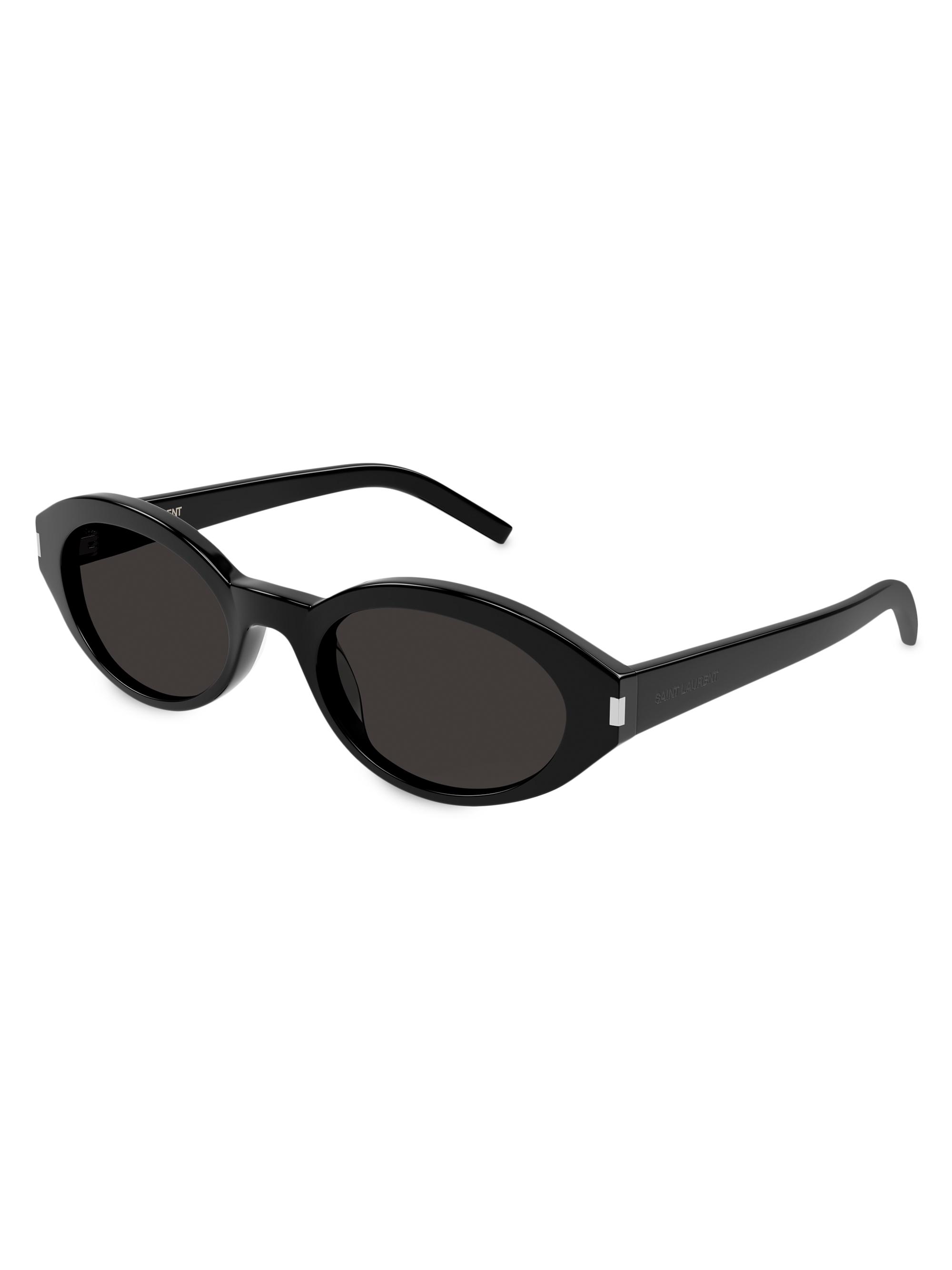 Saint Laurent Women's Feminine Fashion Icons SL 567 51MM Oval Sunglasses - Grey Black