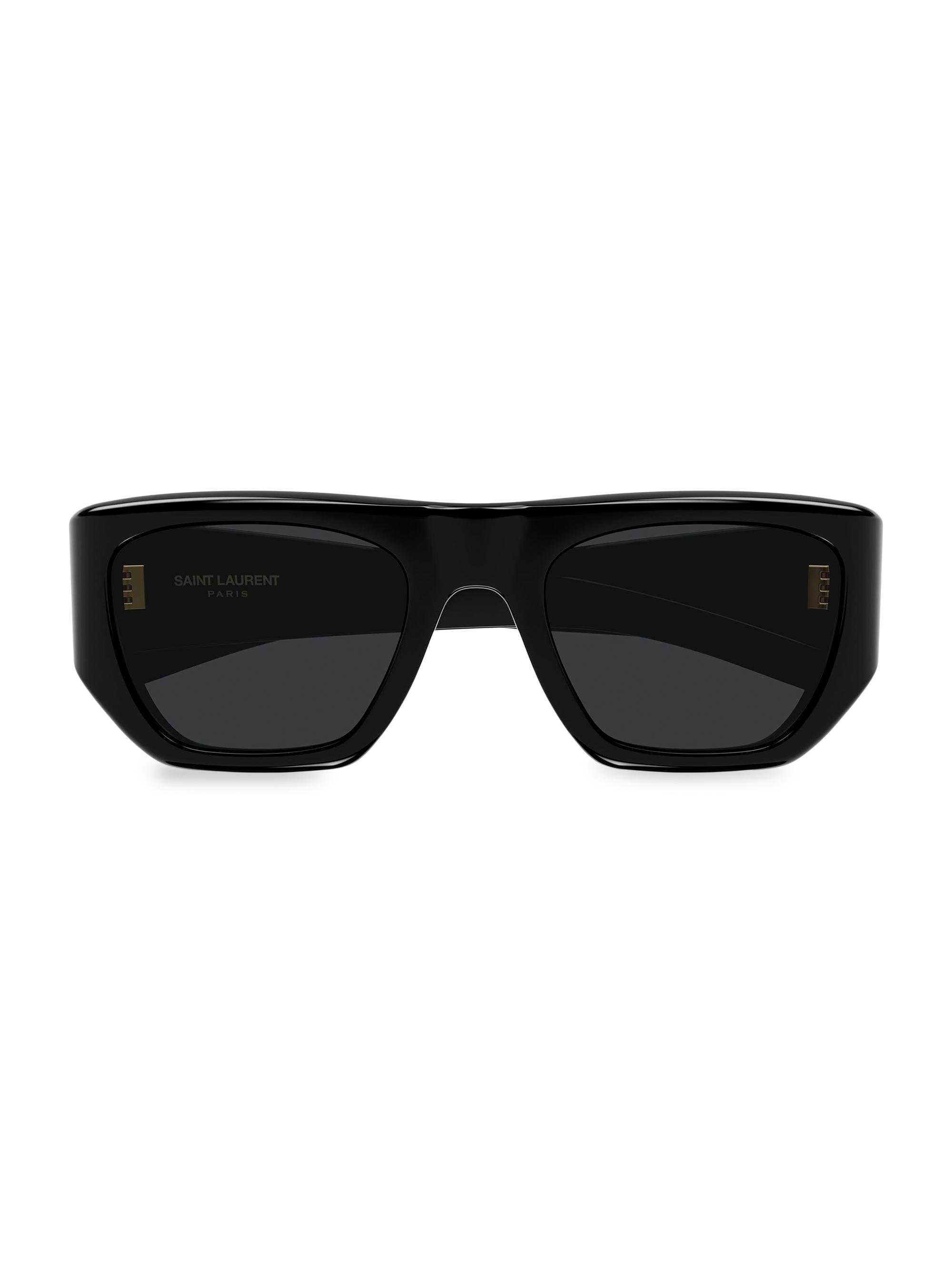Saint Laurent Vintage Logo SL 740 Squared Sunglasses | Saks Fifth