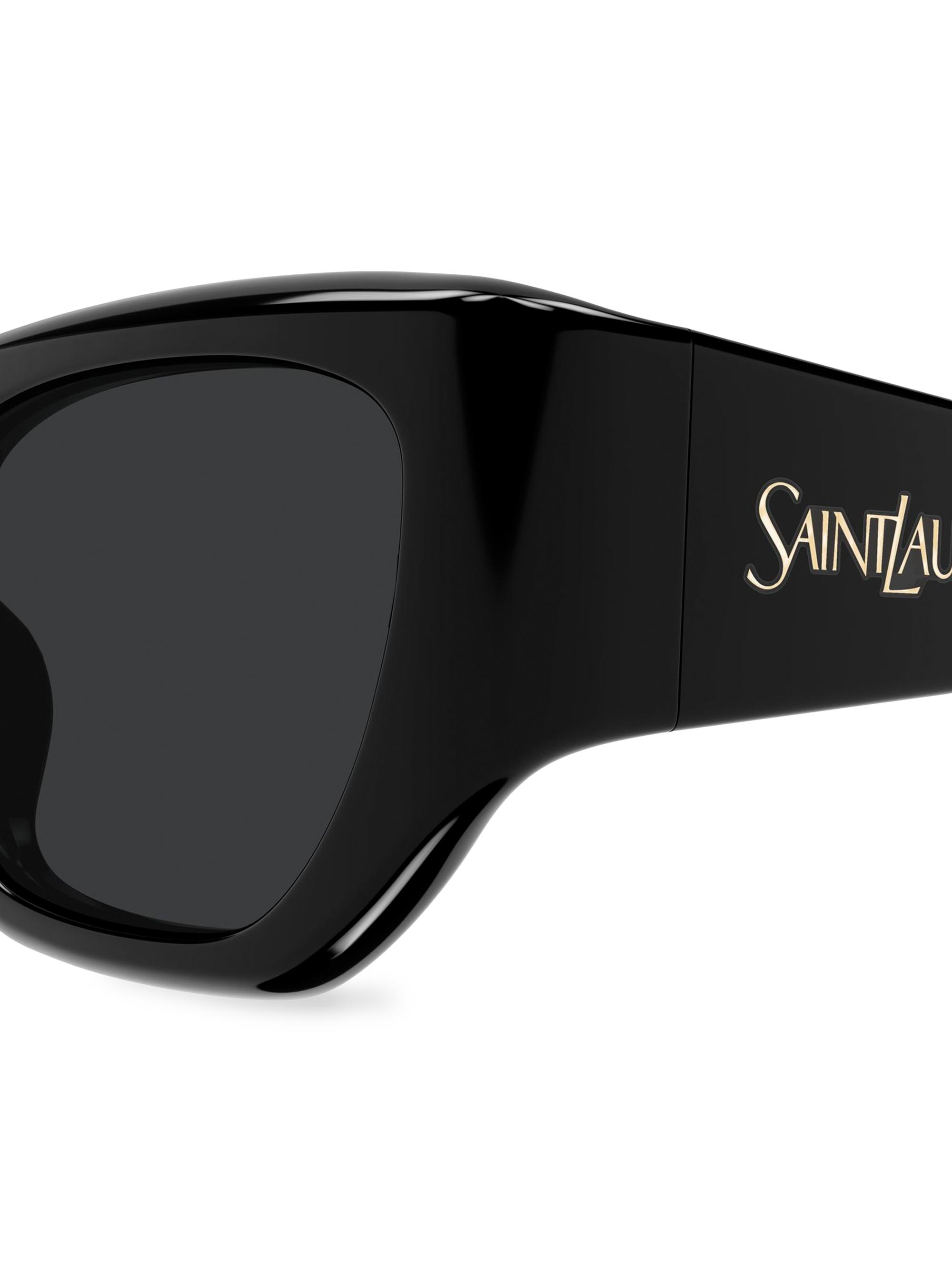 Saint Laurent Vintage Logo SL 740 Squared Sunglasses | Saks Fifth