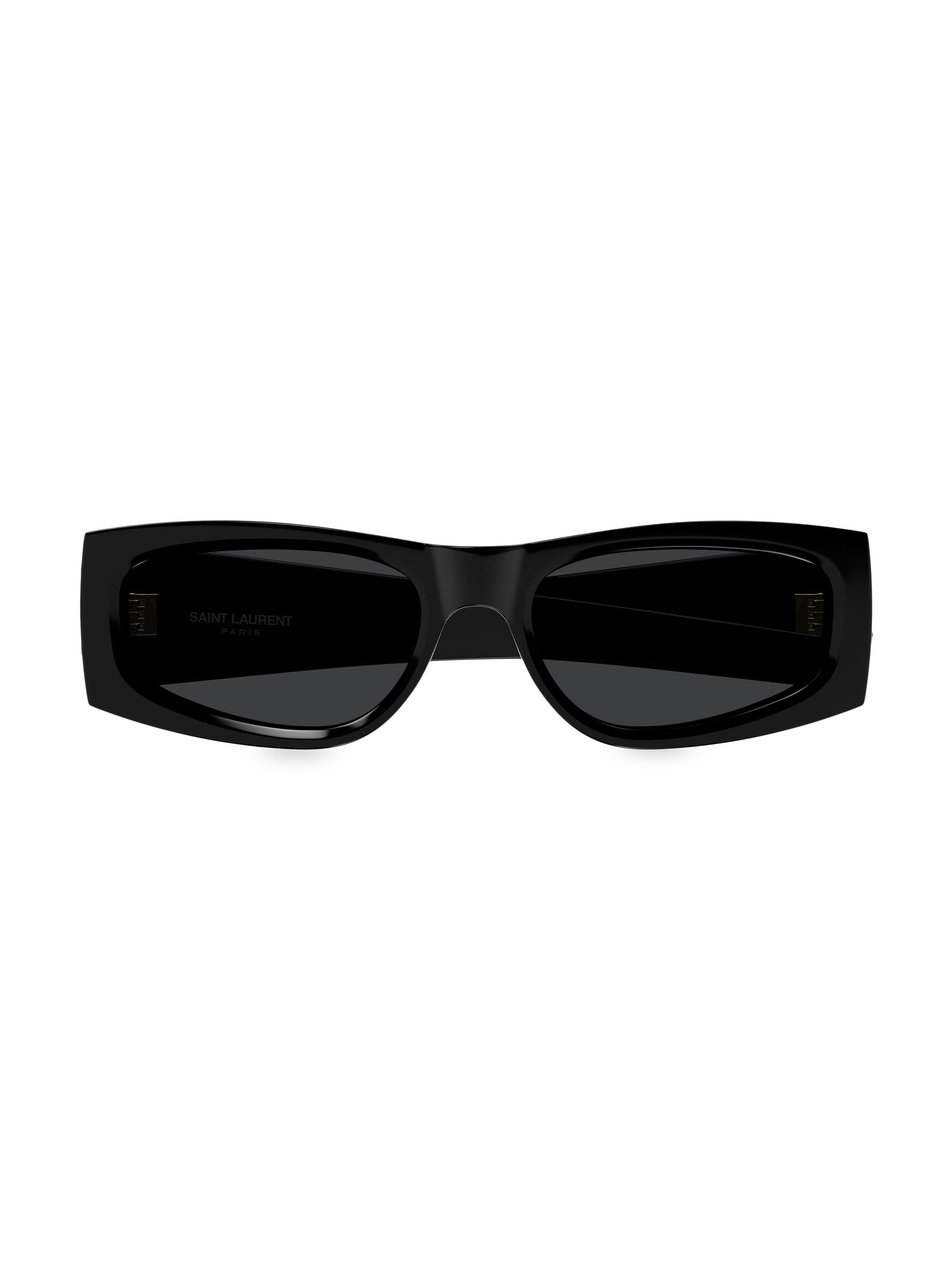 Saint Laurent Seasonal Monogram 56MM Rectangular Sunglasses | Saks