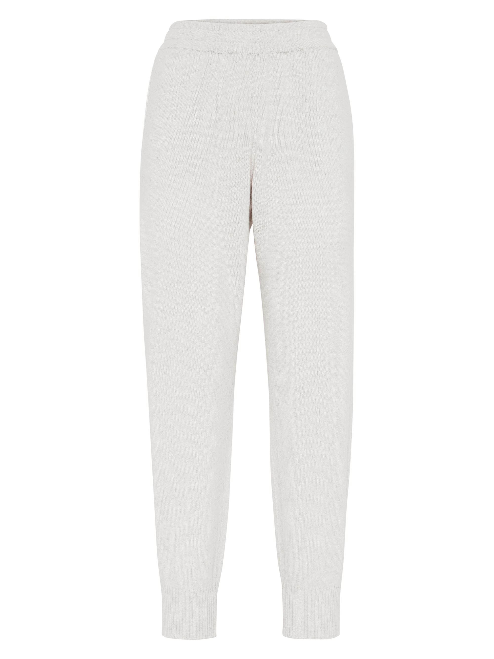 Brunello Cucinelli Women's Virgin Wool, Cashmere and Silk Knit Pants - Pearl Grey