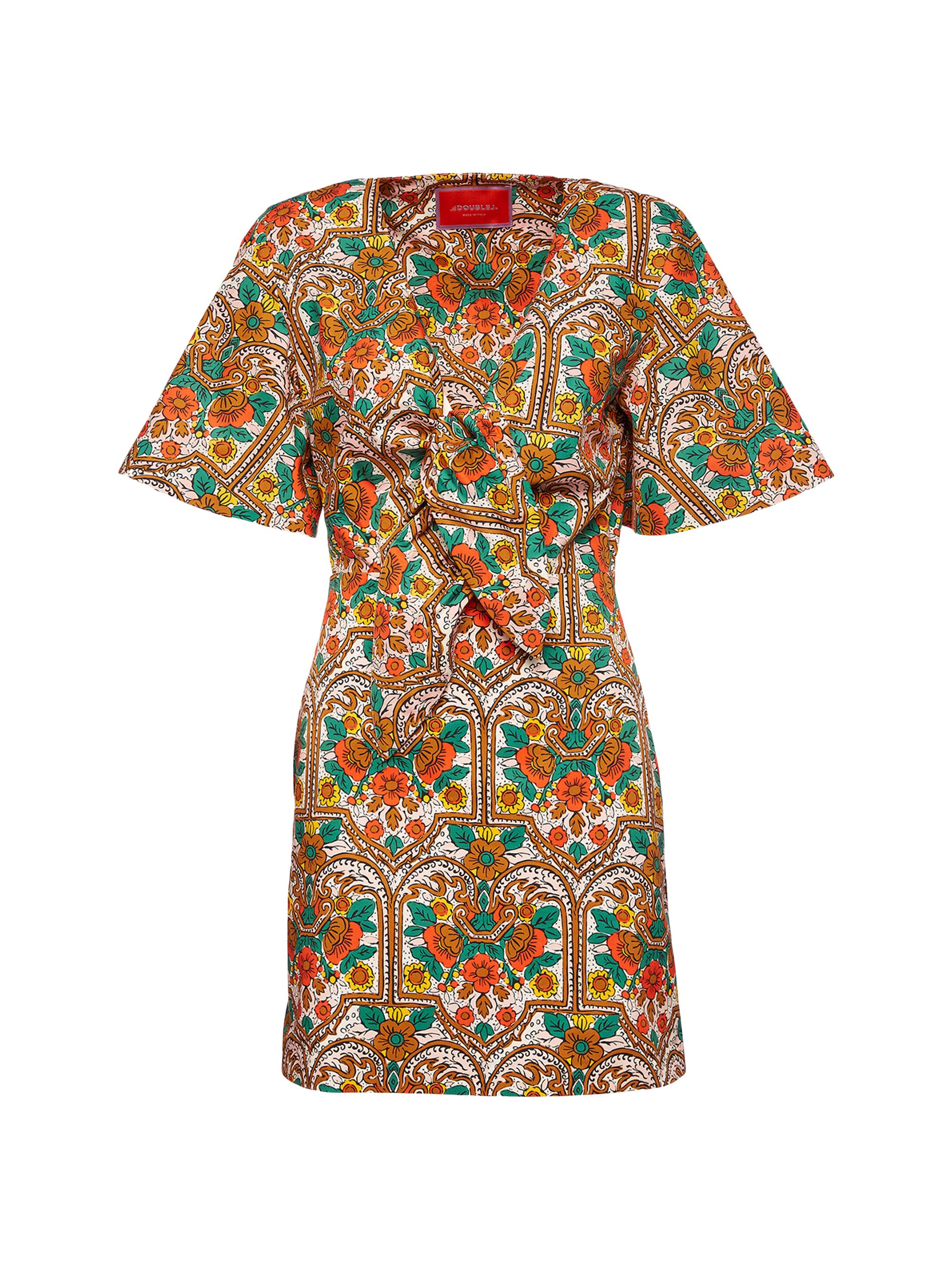 La DoubleJ Women's Peek-A-Boo Mini Dress - Corte White Rust