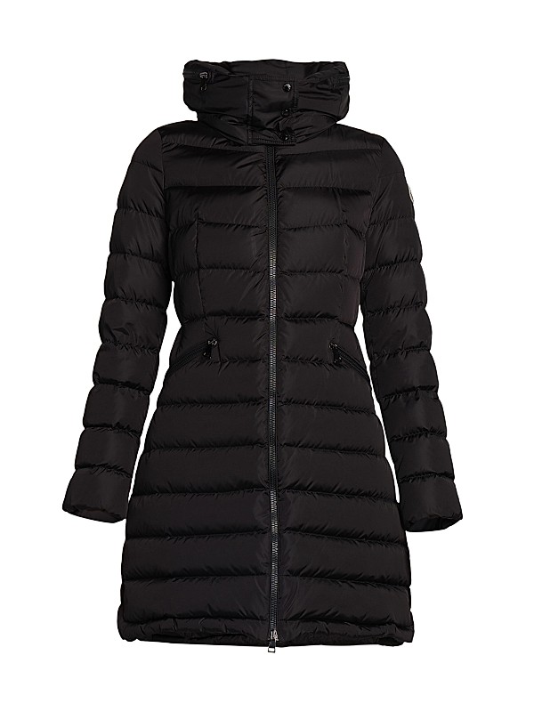 Shop Moncler Flammette Fitted Long Down Coat | Saks Fifth Avenue Shop Moncler Flammette Fitted Long Down Coat | Saks Fifth Avenue