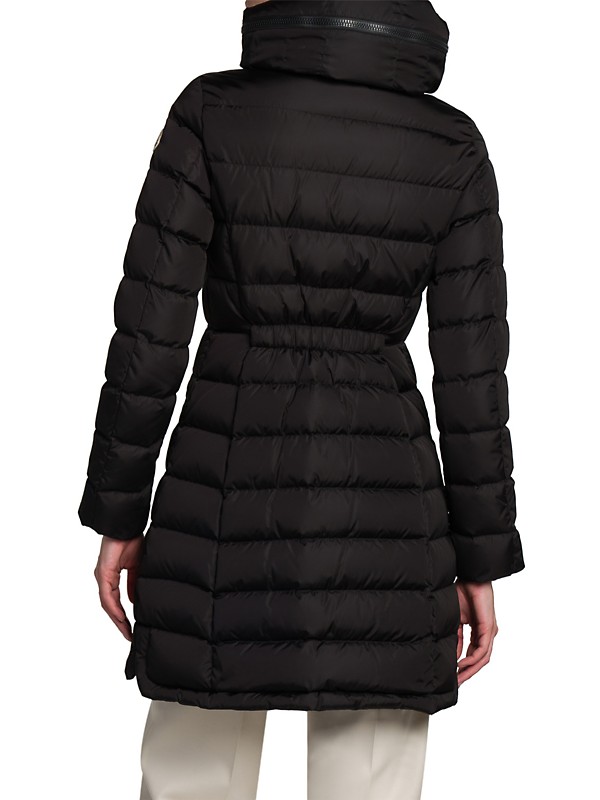 Shop Moncler Flammette Fitted Long Down Coat | Saks Fifth Avenue Shop Moncler Flammette Fitted Long Down Coat | Saks Fifth Avenue