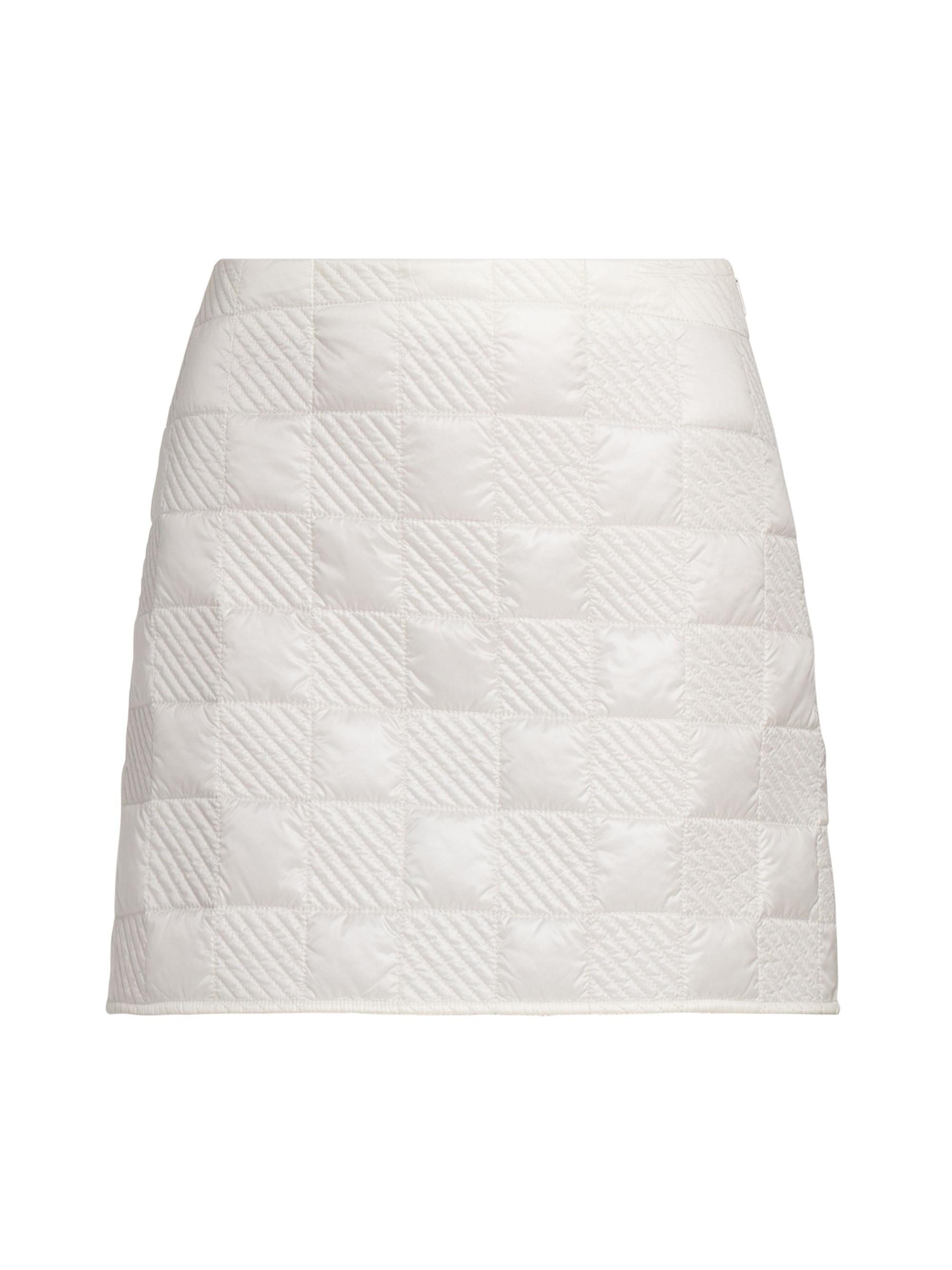 Moncler Women's Checkered Quilted Nylon Short Skirt - White
