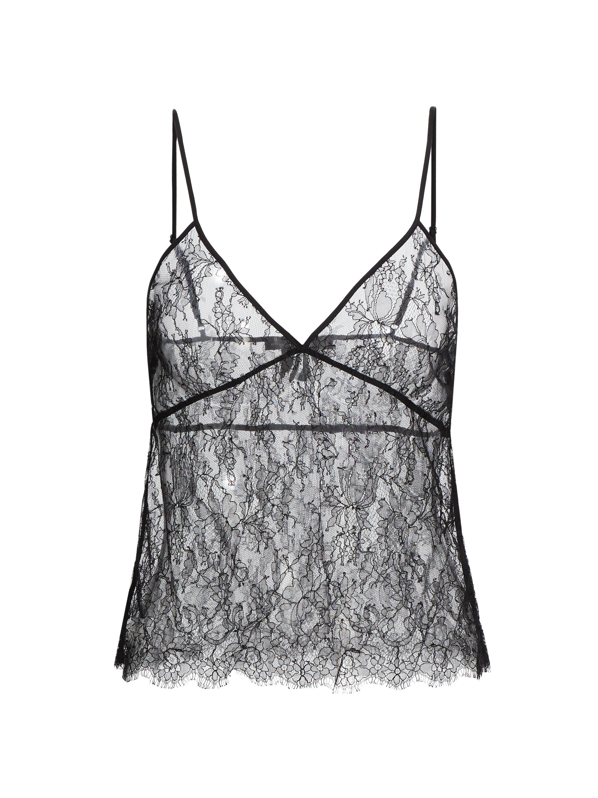 Kiki de Montparnasse Women's Unlined Lace Camisole - Black