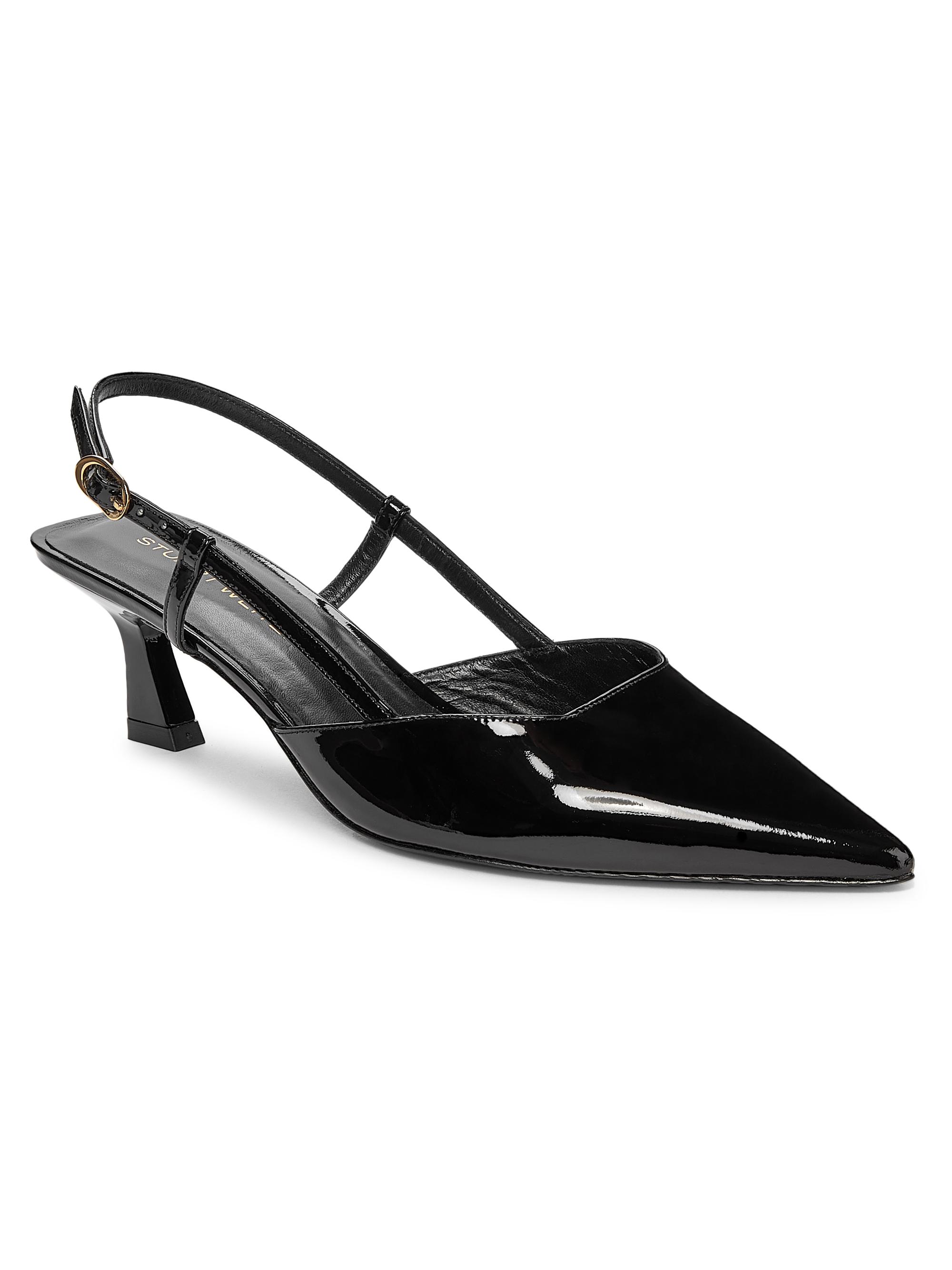 Stuart Weitzman Vinnie 50MM Patent Leather Pumps | Saks Fifth Avenue