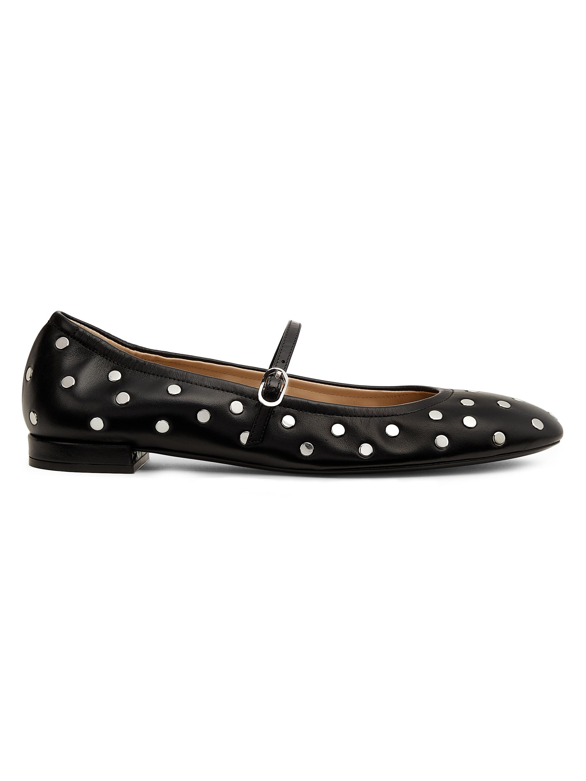 Stuart Weitzman Women's Claris Studded Ballet Flats - Black