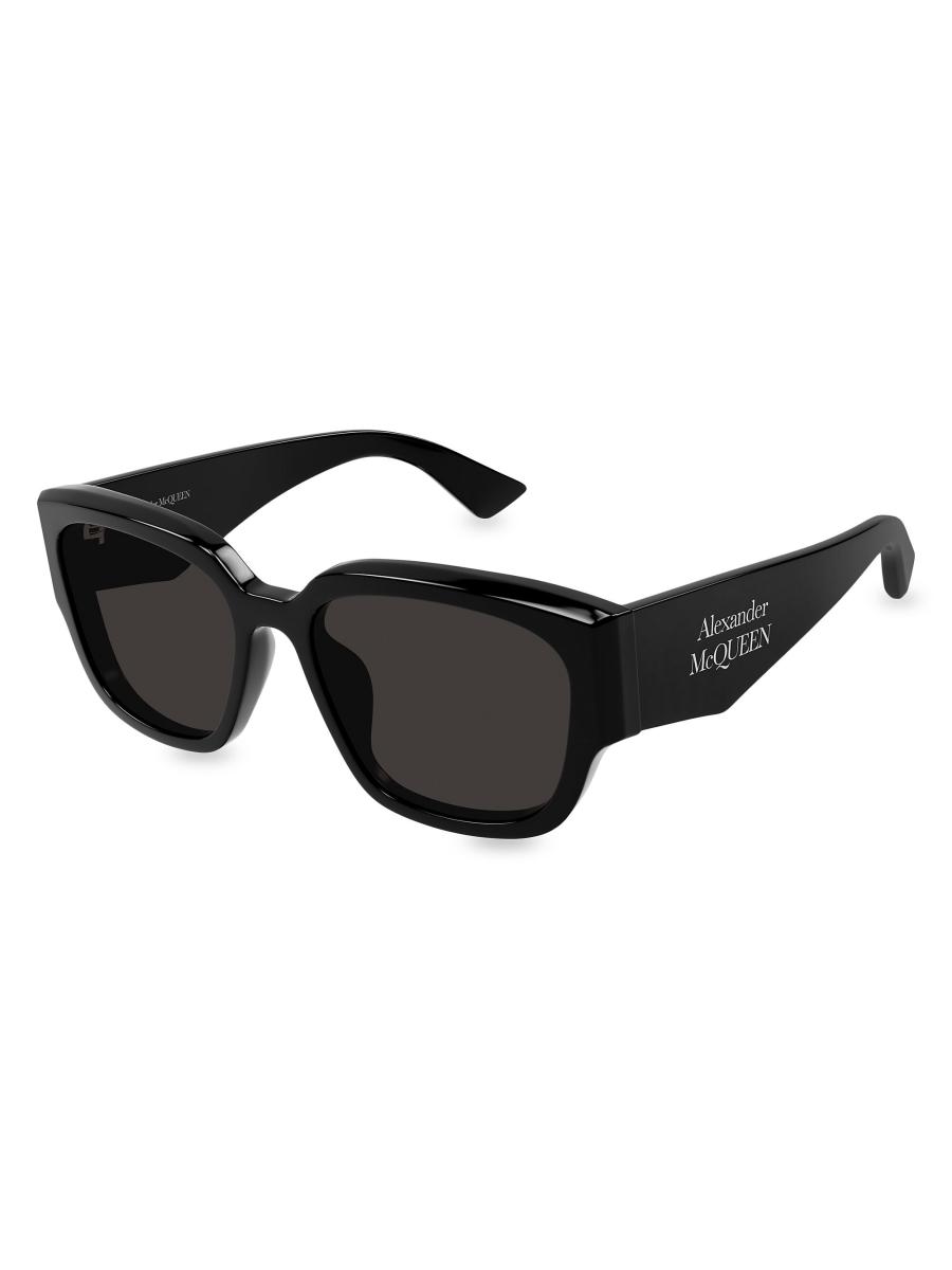 McQueen Stacked Logo 55MM Square Sunglasses | Saks Fifth Avenue