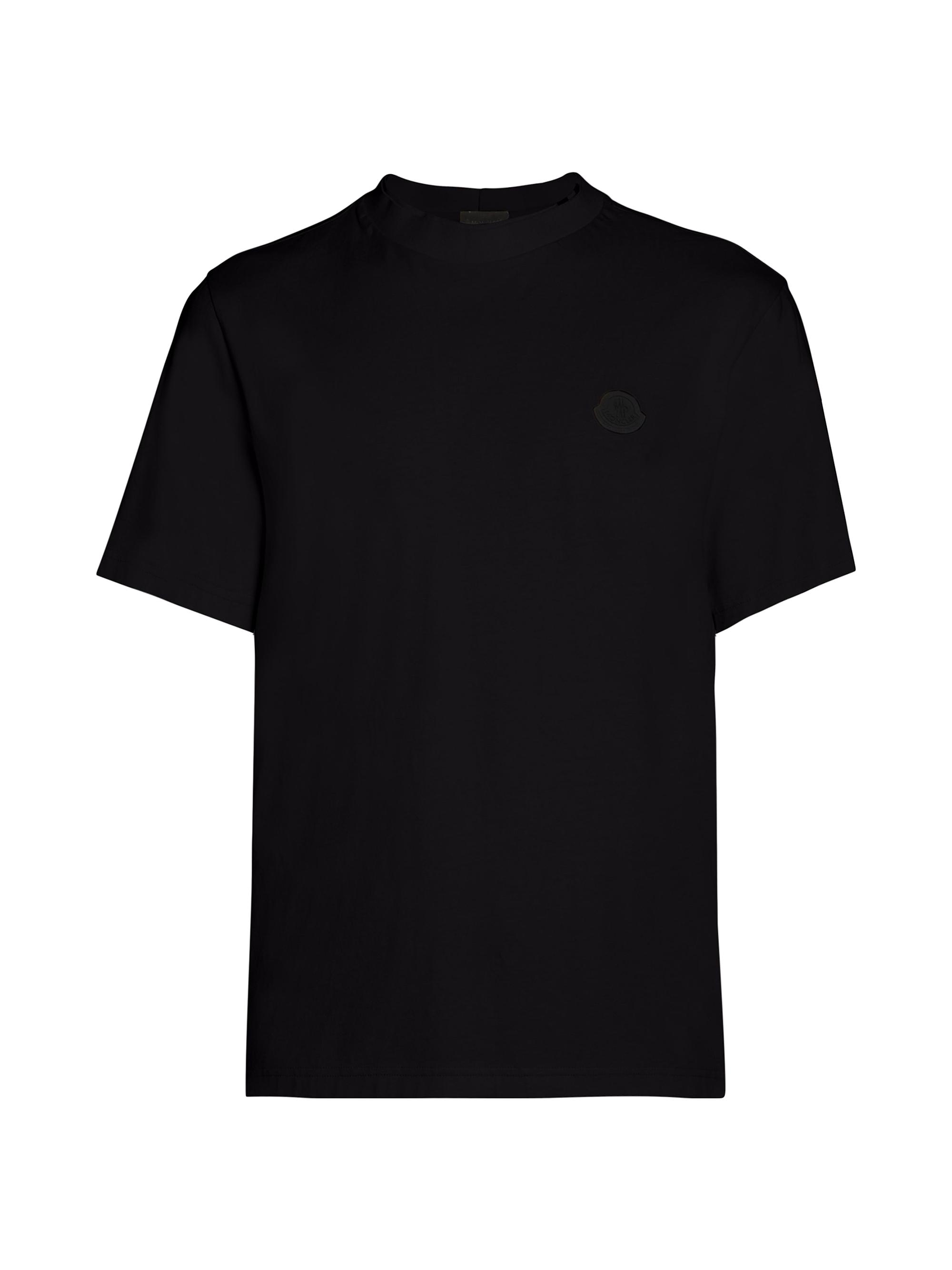Moncler Men's Logo Patch Cotton T-Shirt - Black