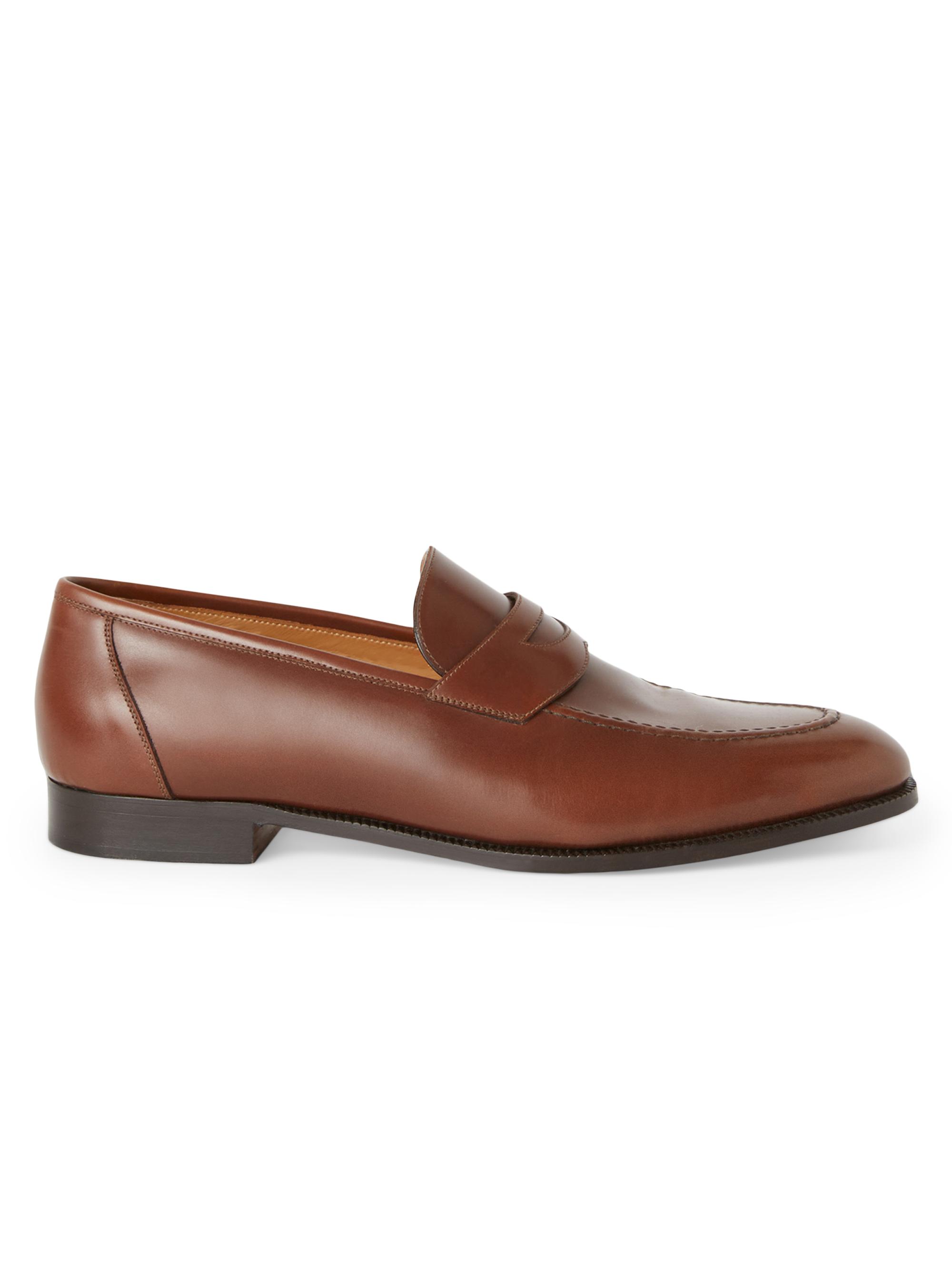 ZEGNA Siena Flex Leather Penny Loafers | Saks Fifth Avenue