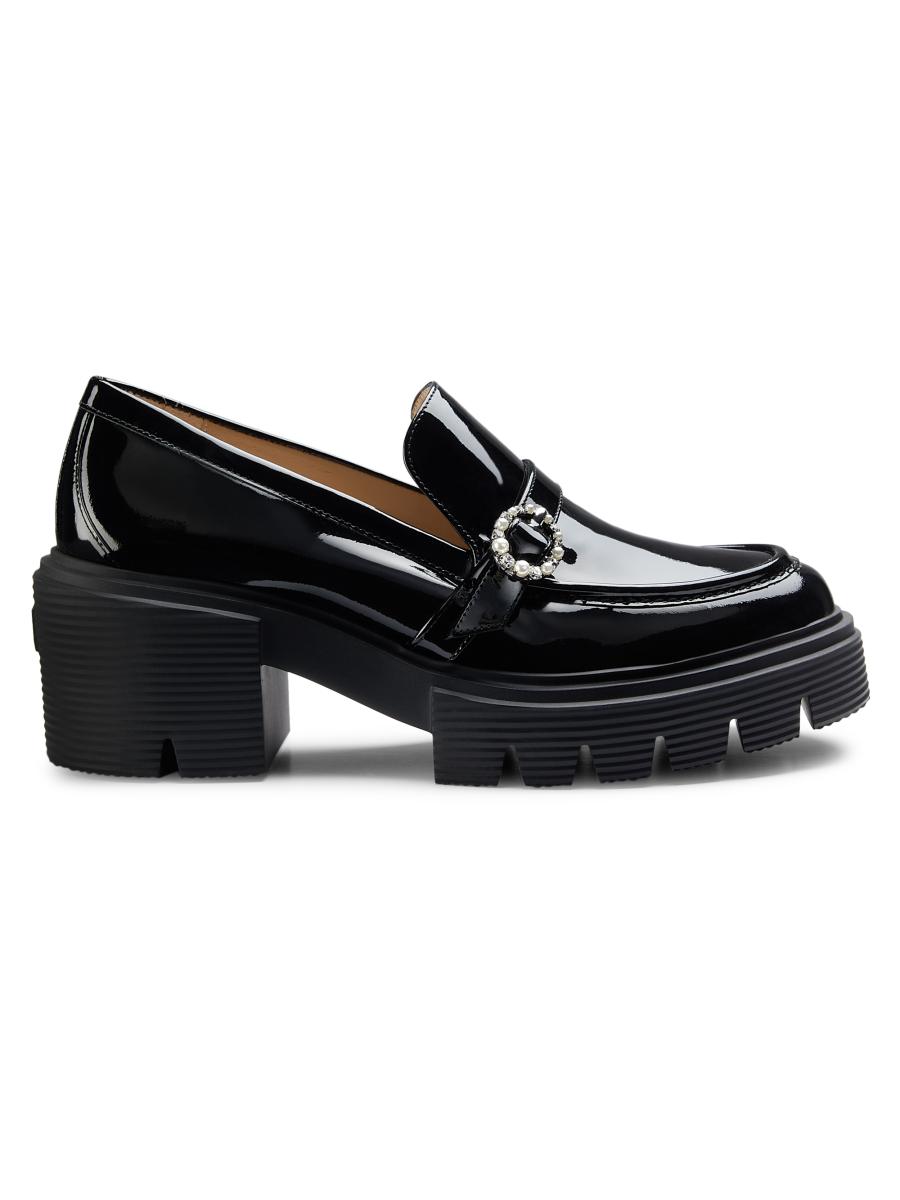 Stuart Weitzman Soho Leighton Patent Leather Loafers | Saks