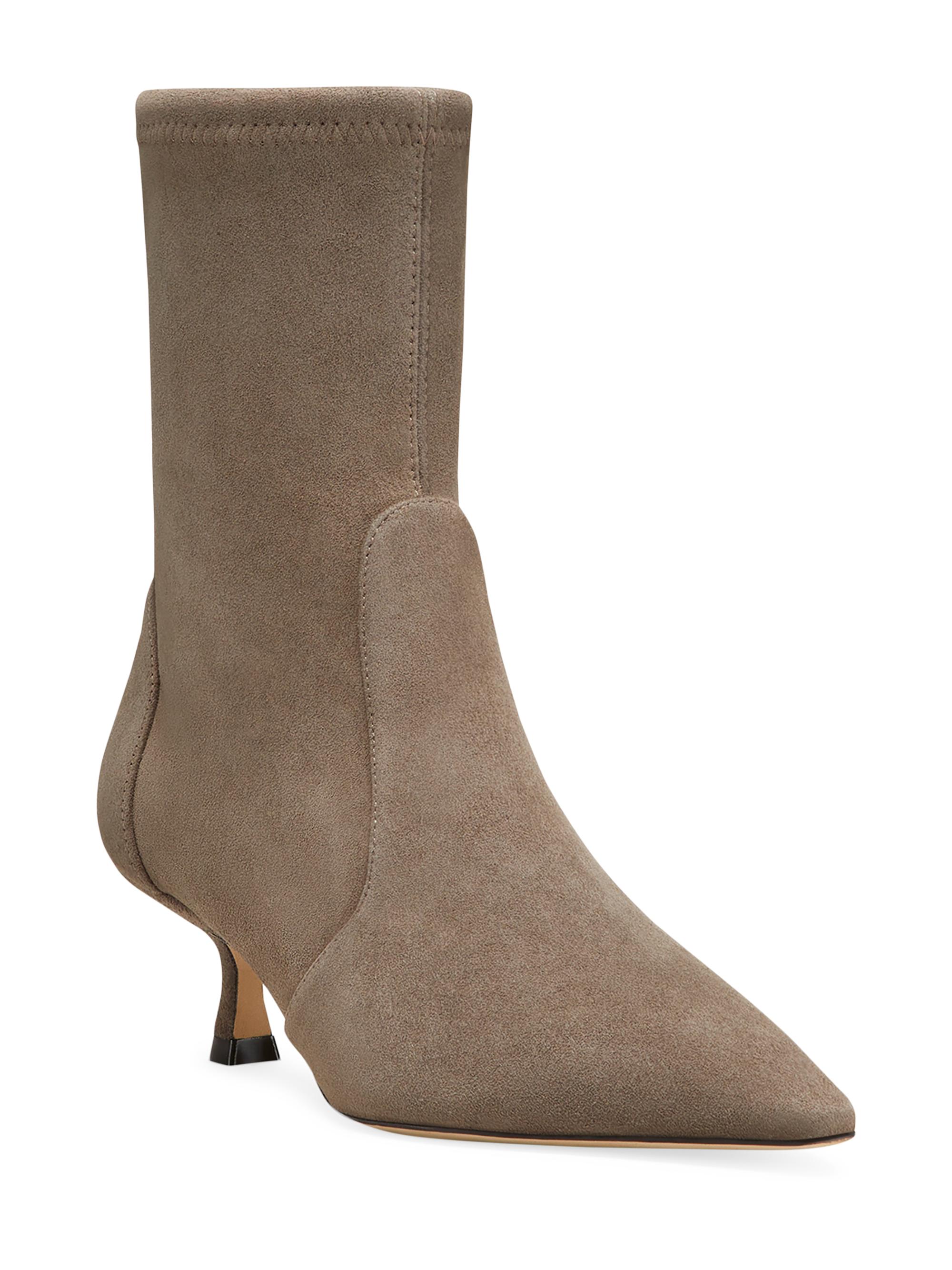 Stuart Weitzman Naomi 50MM Suede Booties | Saks Fifth Avenue