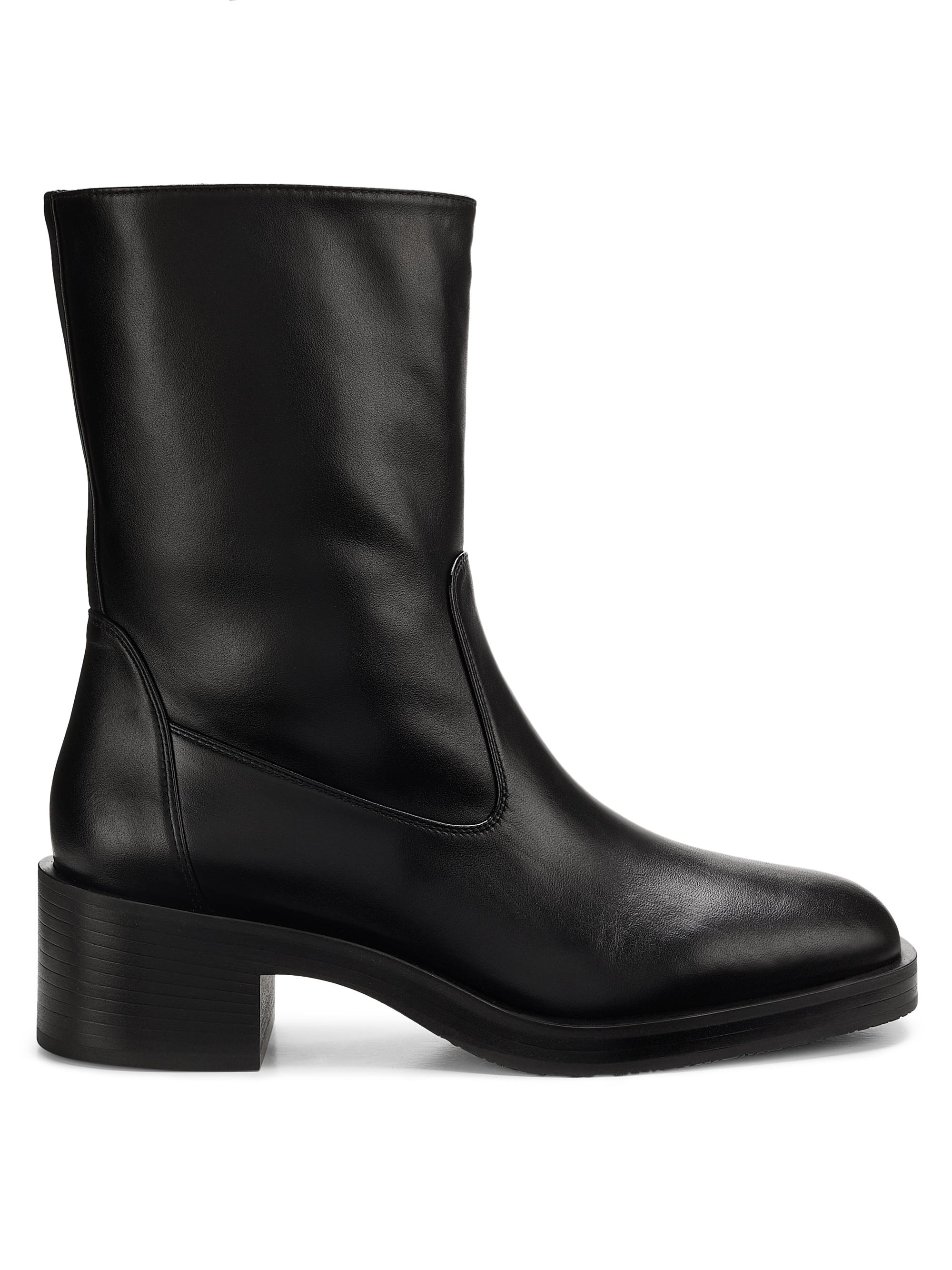 Stuart Weitzman Women's Kaia 40MM Leather Booties - Black