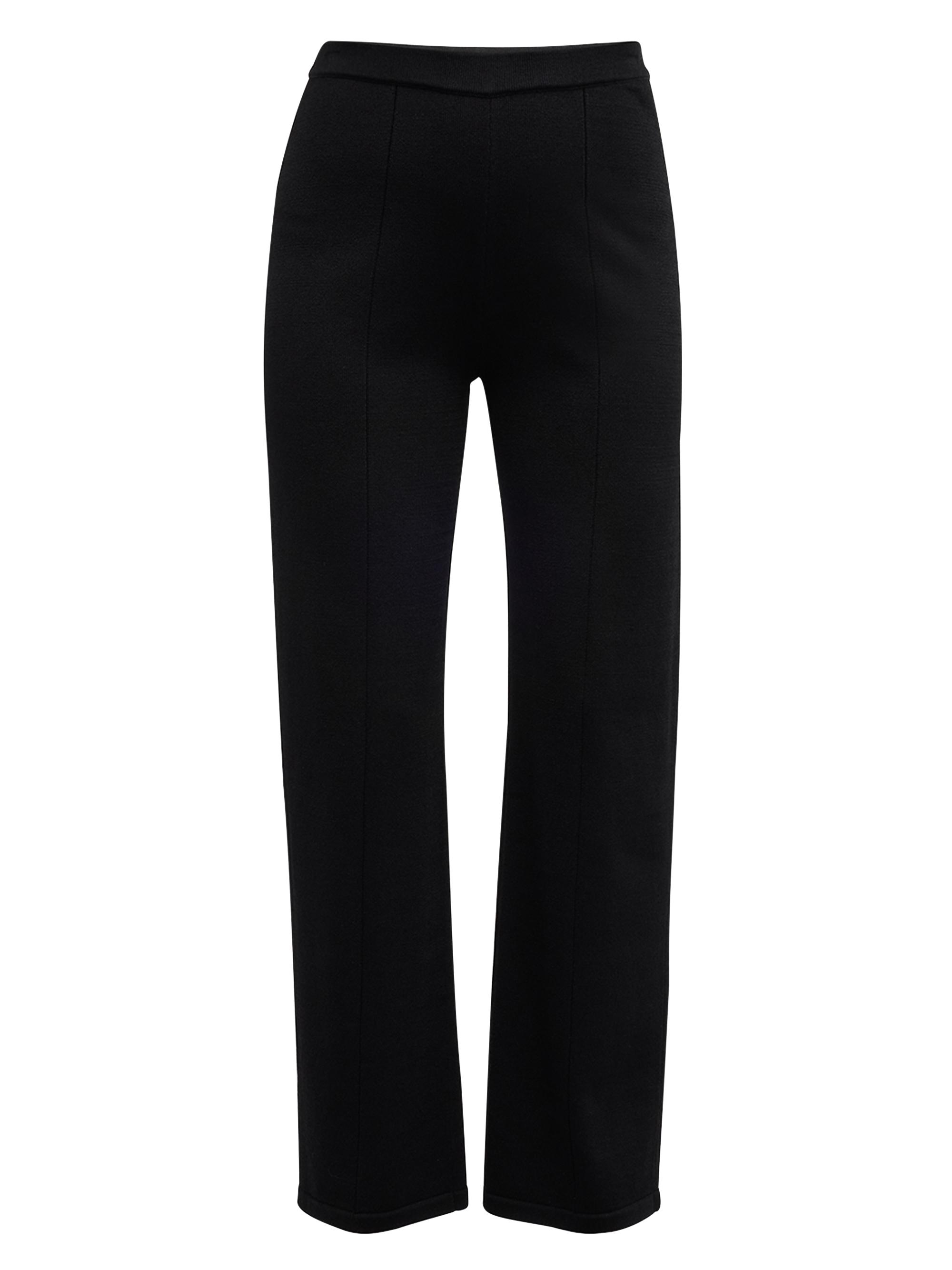 St. John Women's Santiago Knit Straight-Leg Pants - Black