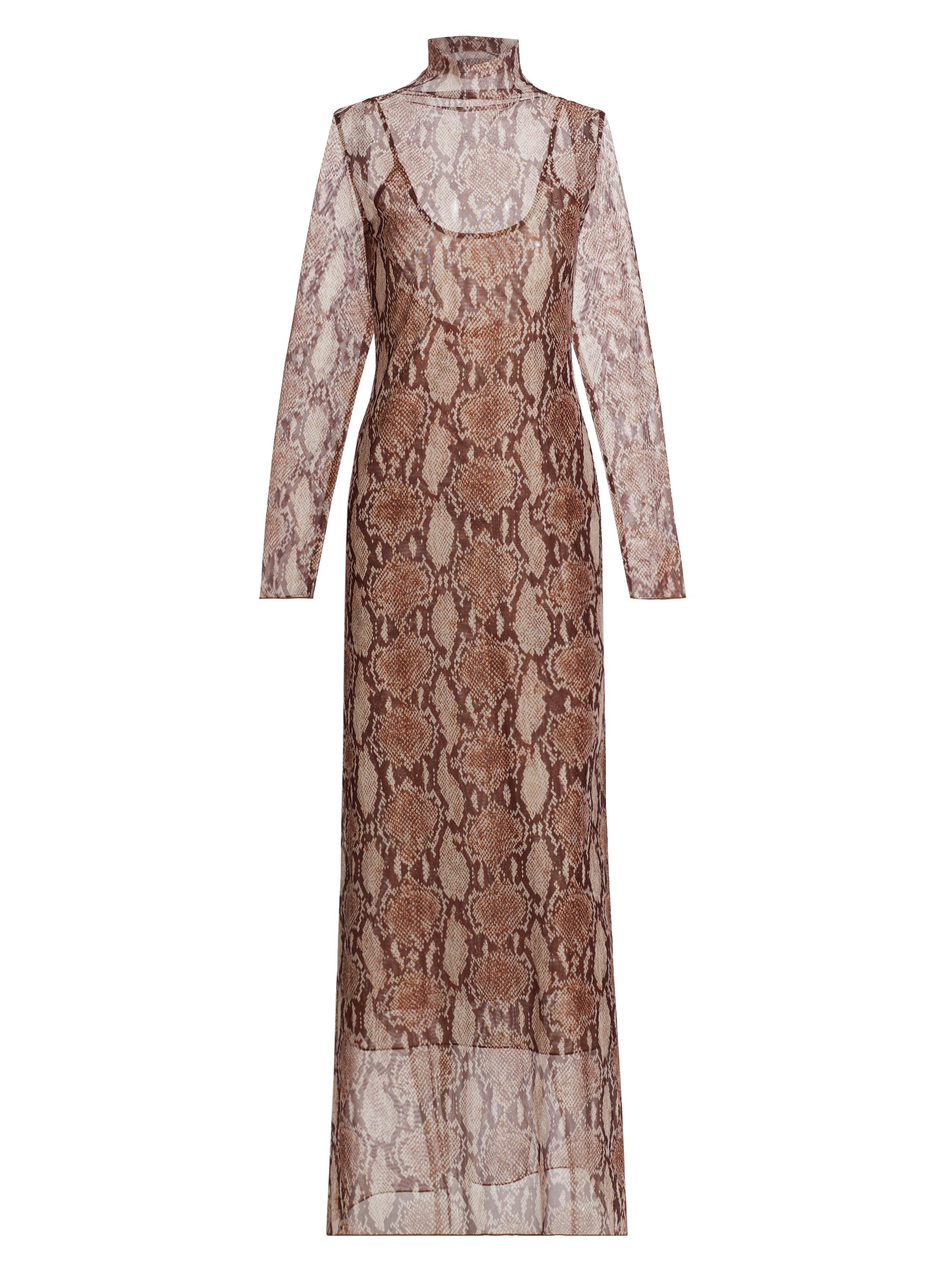 Simon Miller Women's Zesty Snake Mesh Maxi Dress - Snake Print