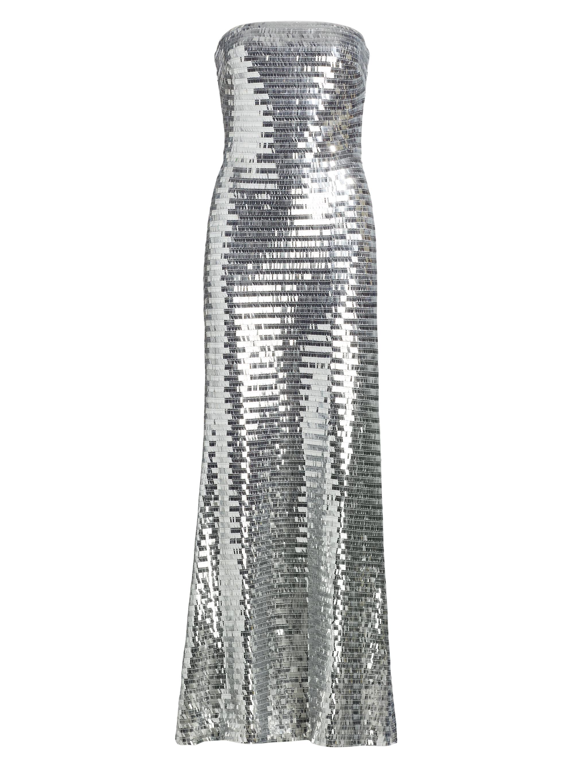 Simon Miller Women's Sculpty Sequined Mesh Maxi Dress - Satellite Silver