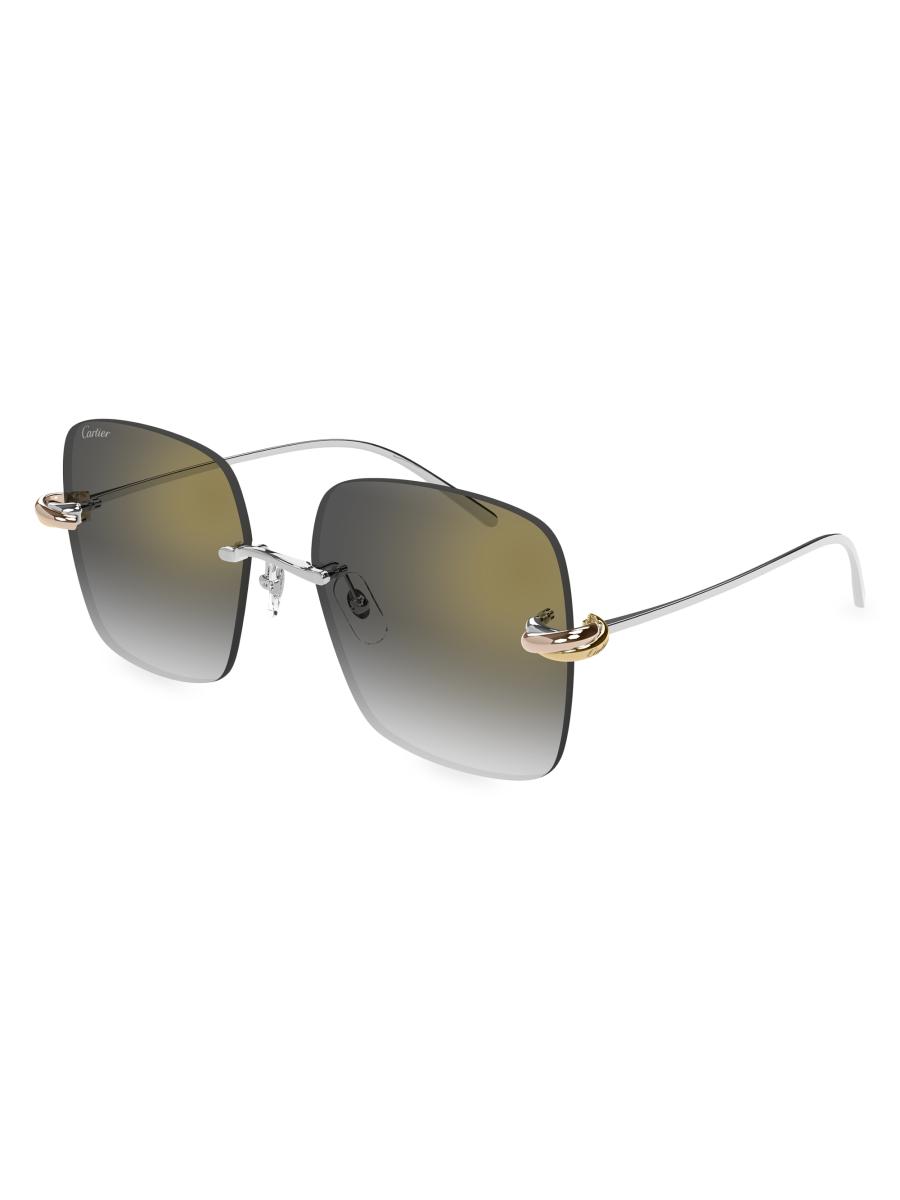 CARTIER リムレスサンクラス CT0508S 002 Cartier CT0508S 002 Sunglasses Shiny Platinum - eye-oo.com