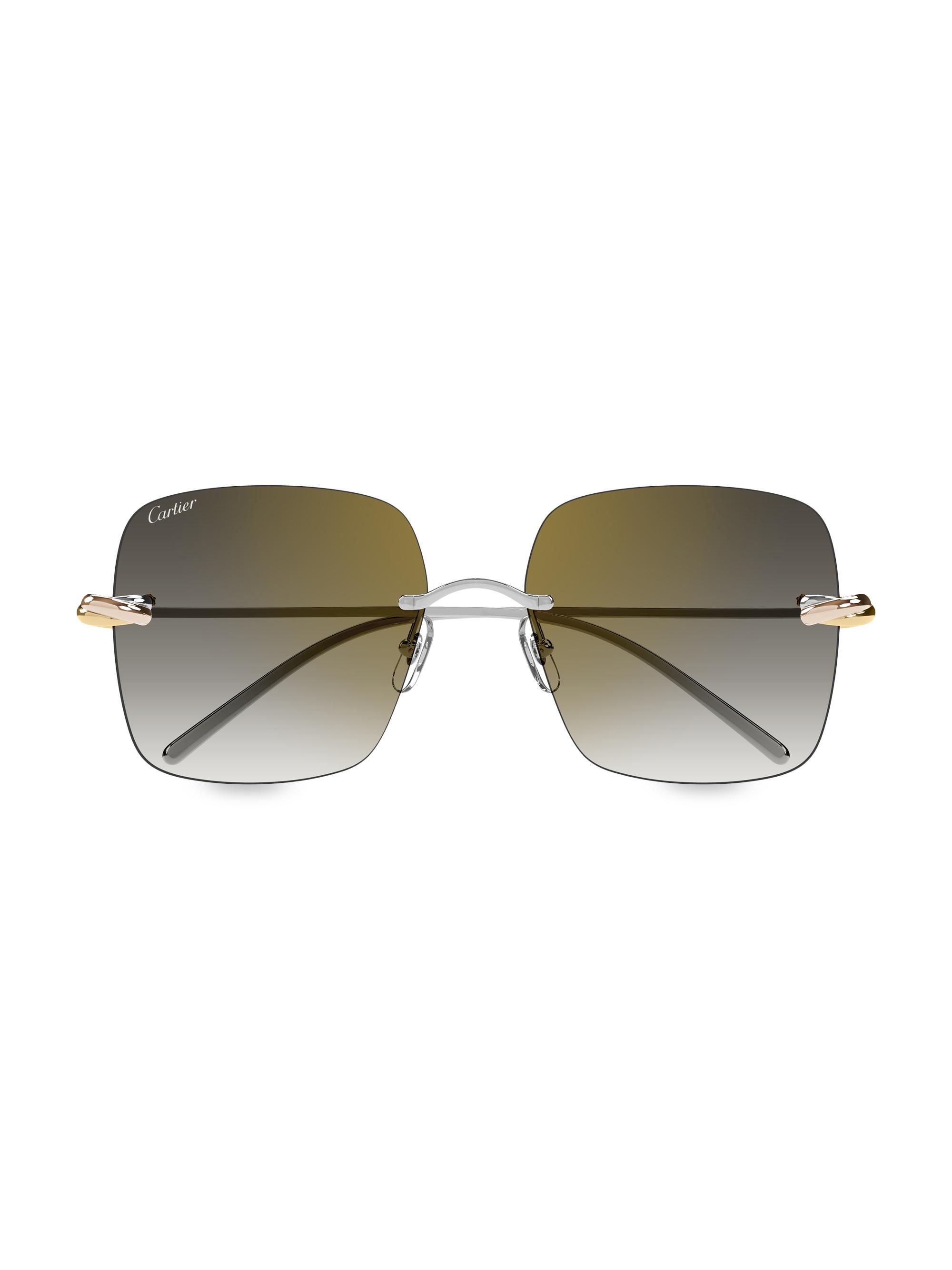 Cartier Trinity 60MM Rimless Square Sunglasses | Saks Fifth Avenue