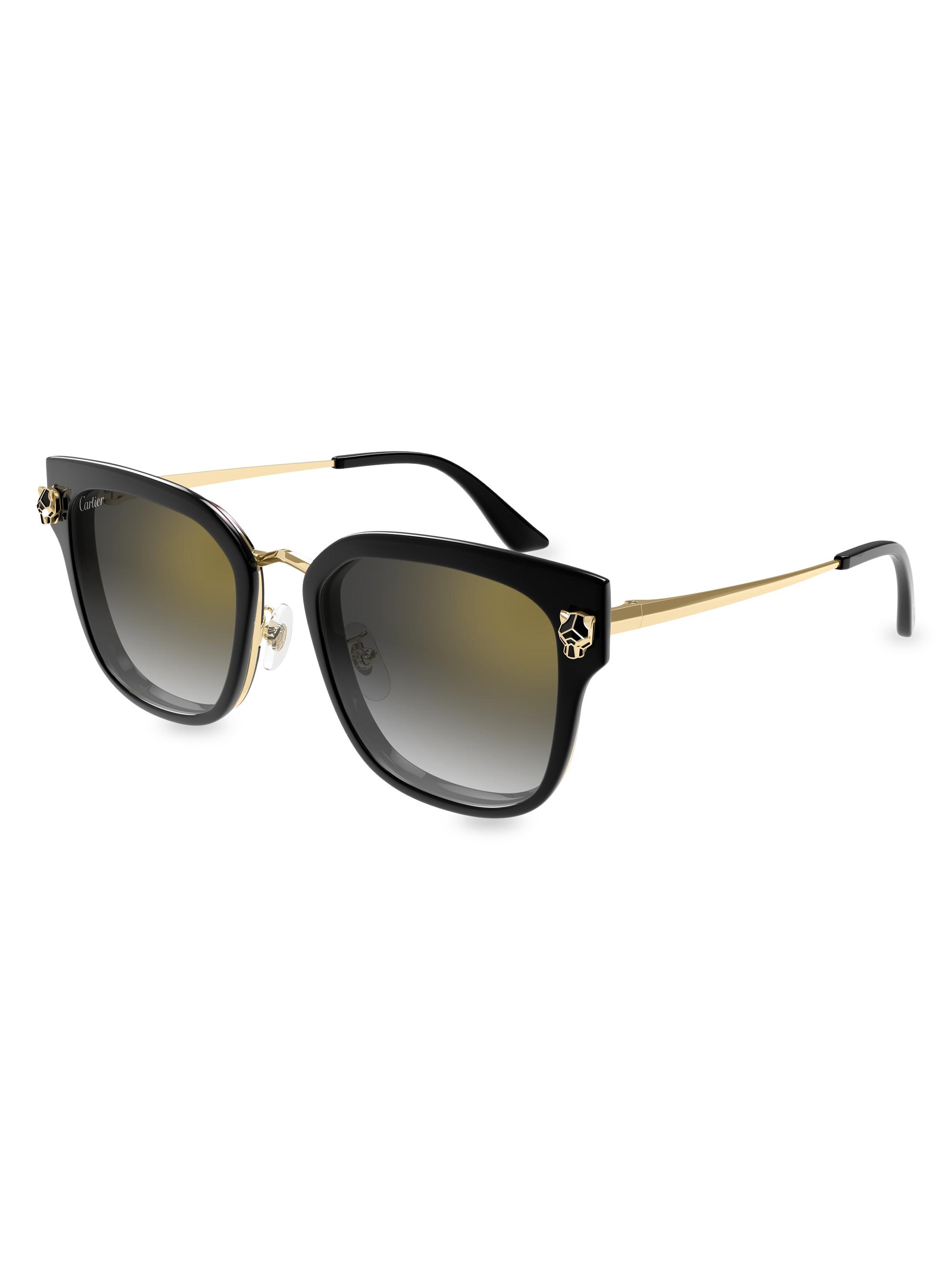 Cartier Women's Panthère Light 55MM Round Sunglasses - Grey Multi Black | Thumbnail 3