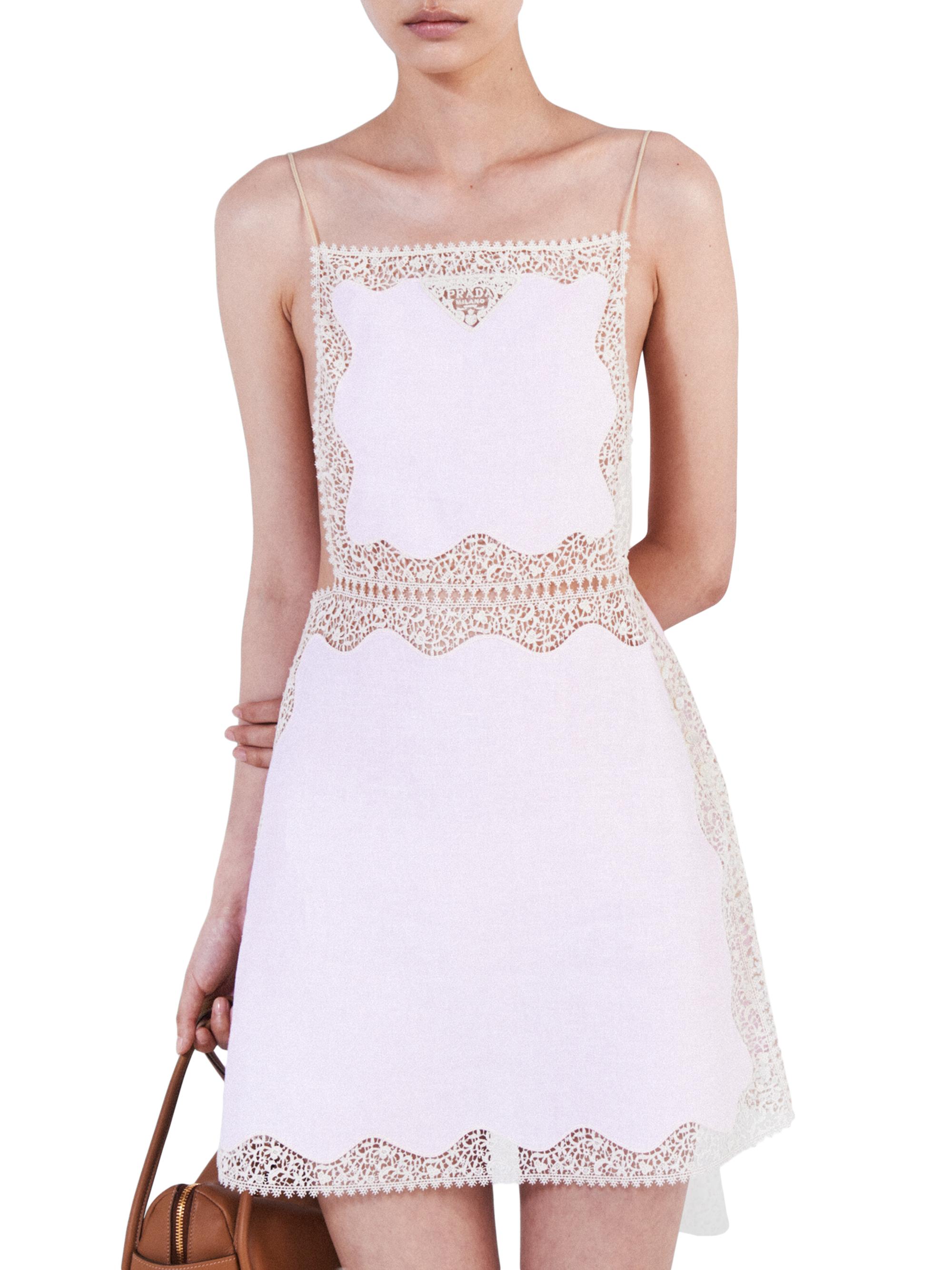 Prada Linen Mini-Dress | Saks Fifth Avenue