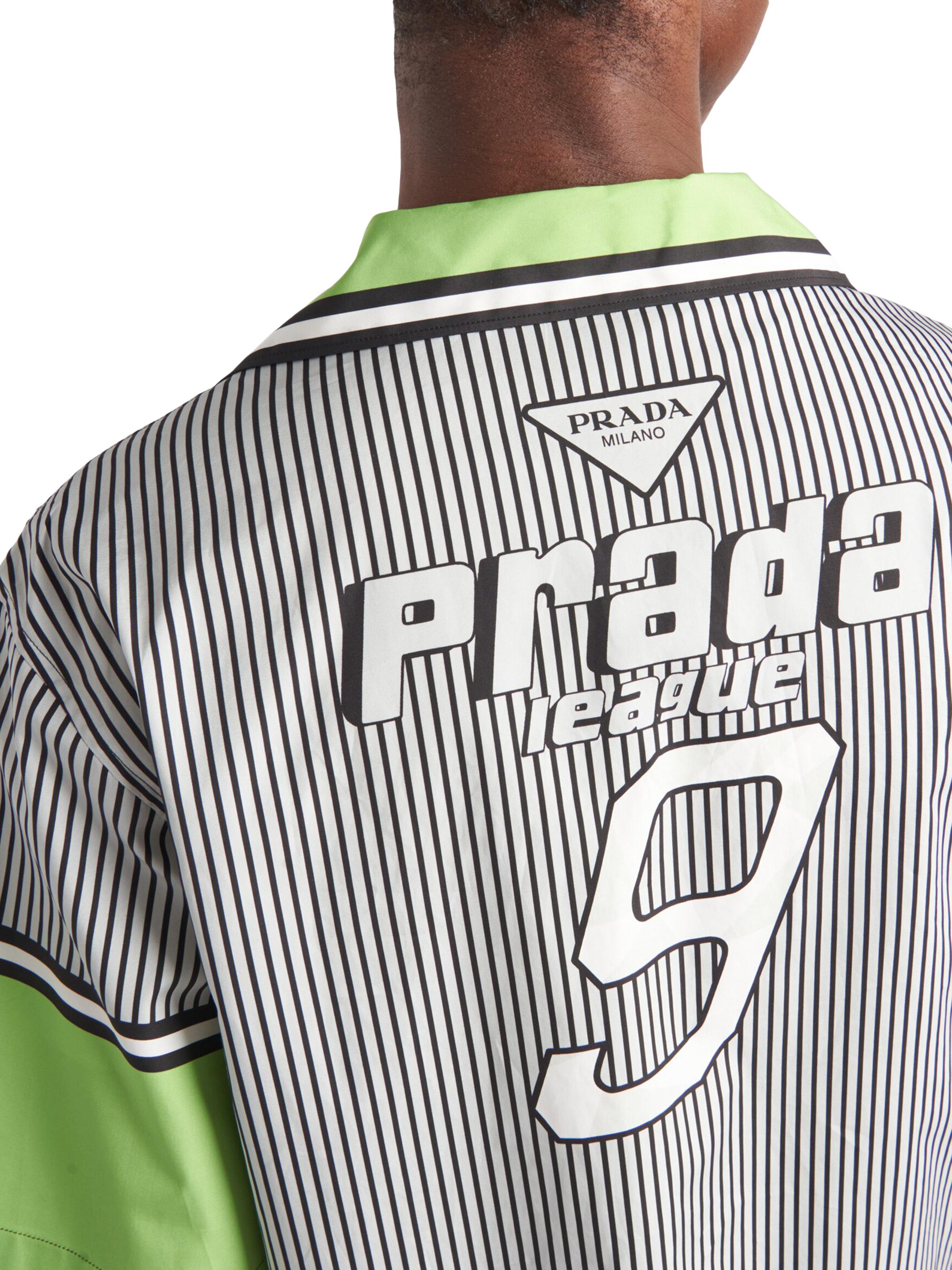 トップス PRADA | Short-sleeved cotton shirt M 0400021399652_BLACKMULTI?wid=