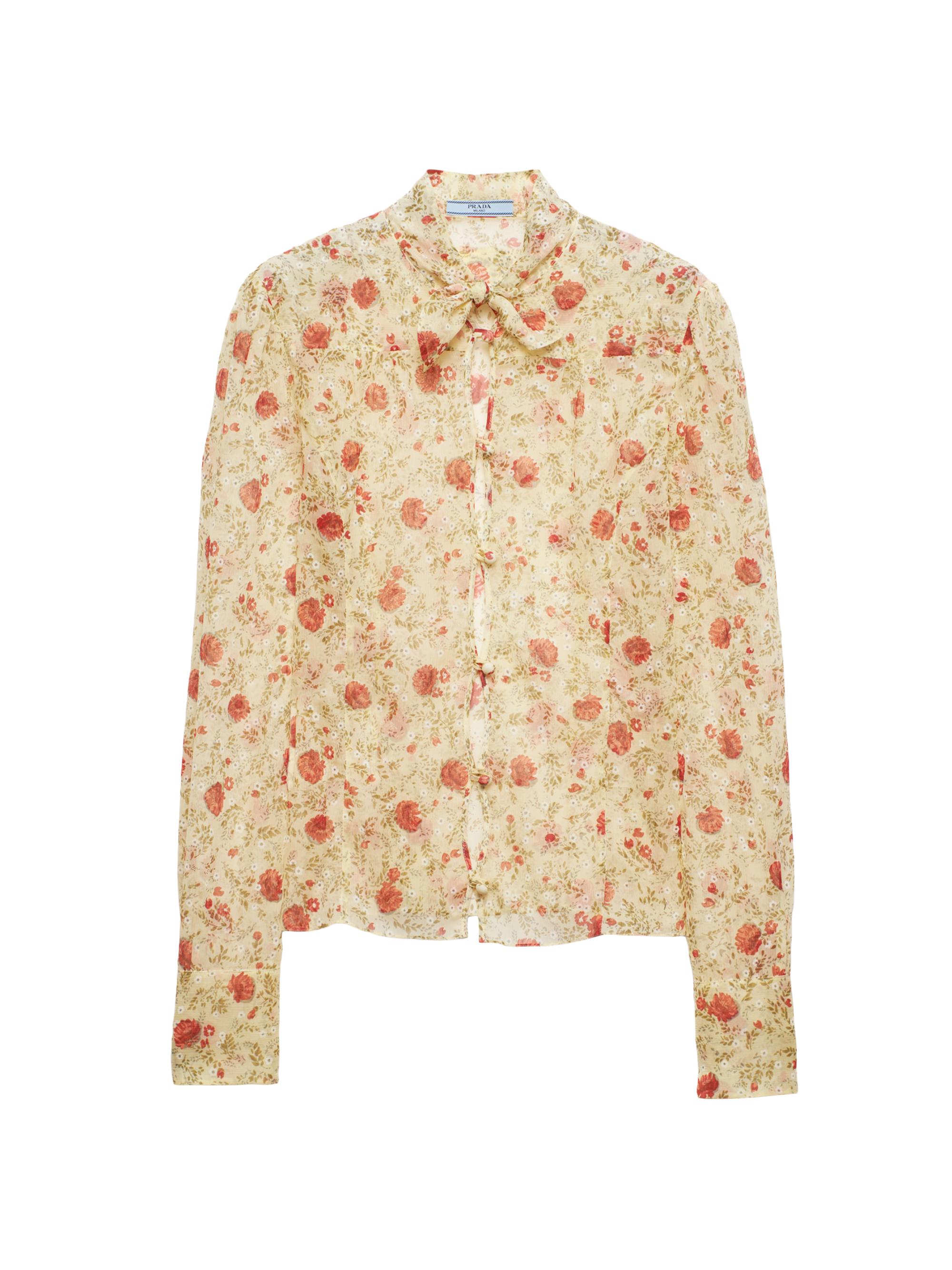 Prada Women's Printed Chiffon Shirt